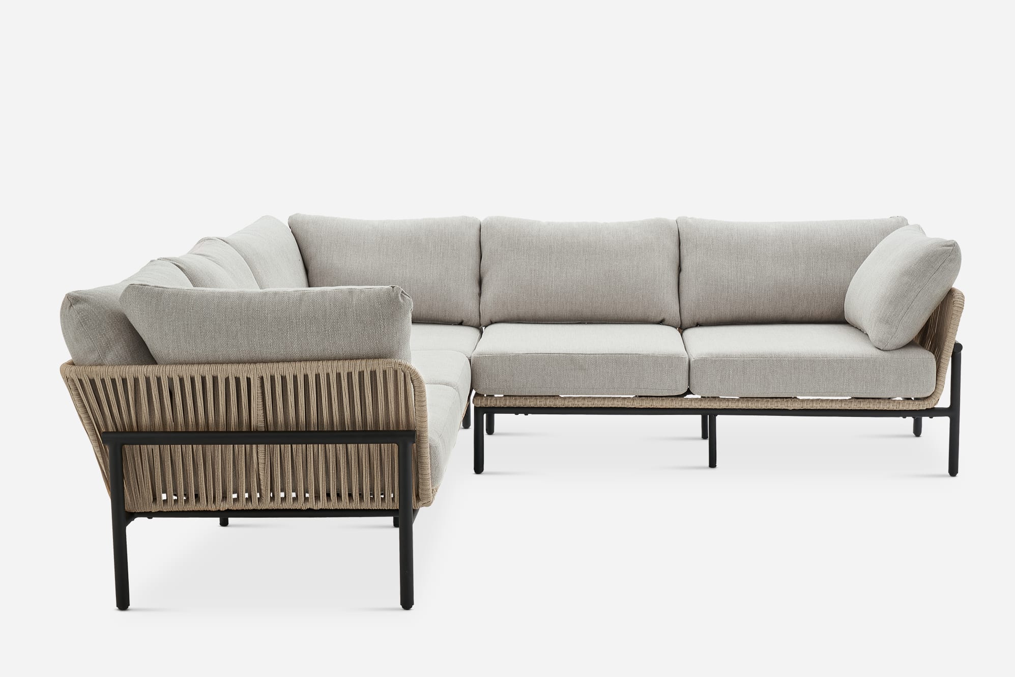 Sierra Outdoor L-Shape Sectional Sofa 6