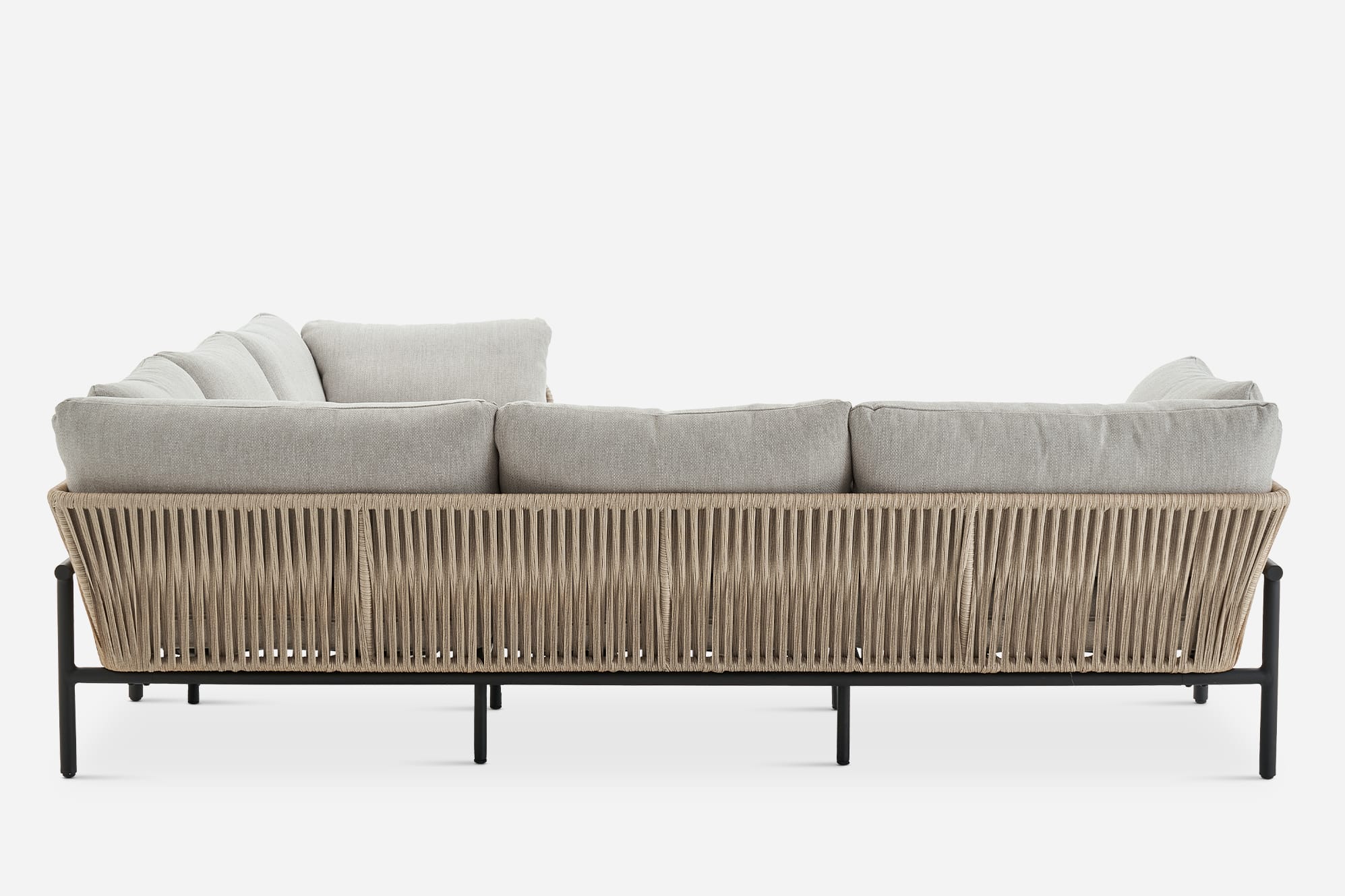 Sierra Outdoor L-Shape Sectional Sofa 7