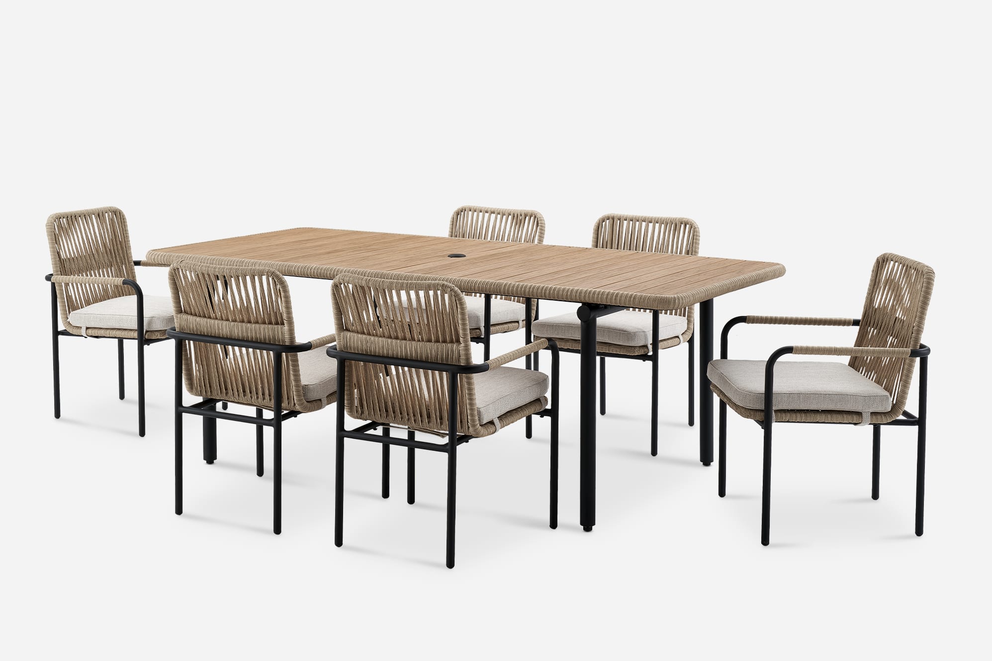 Sierra Outdoor Dining Table with 6 Chairs 1