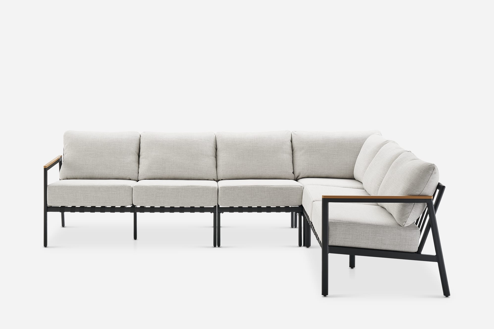 Sorrento Outdoor Extended L-Shape Sectional Sofa 7