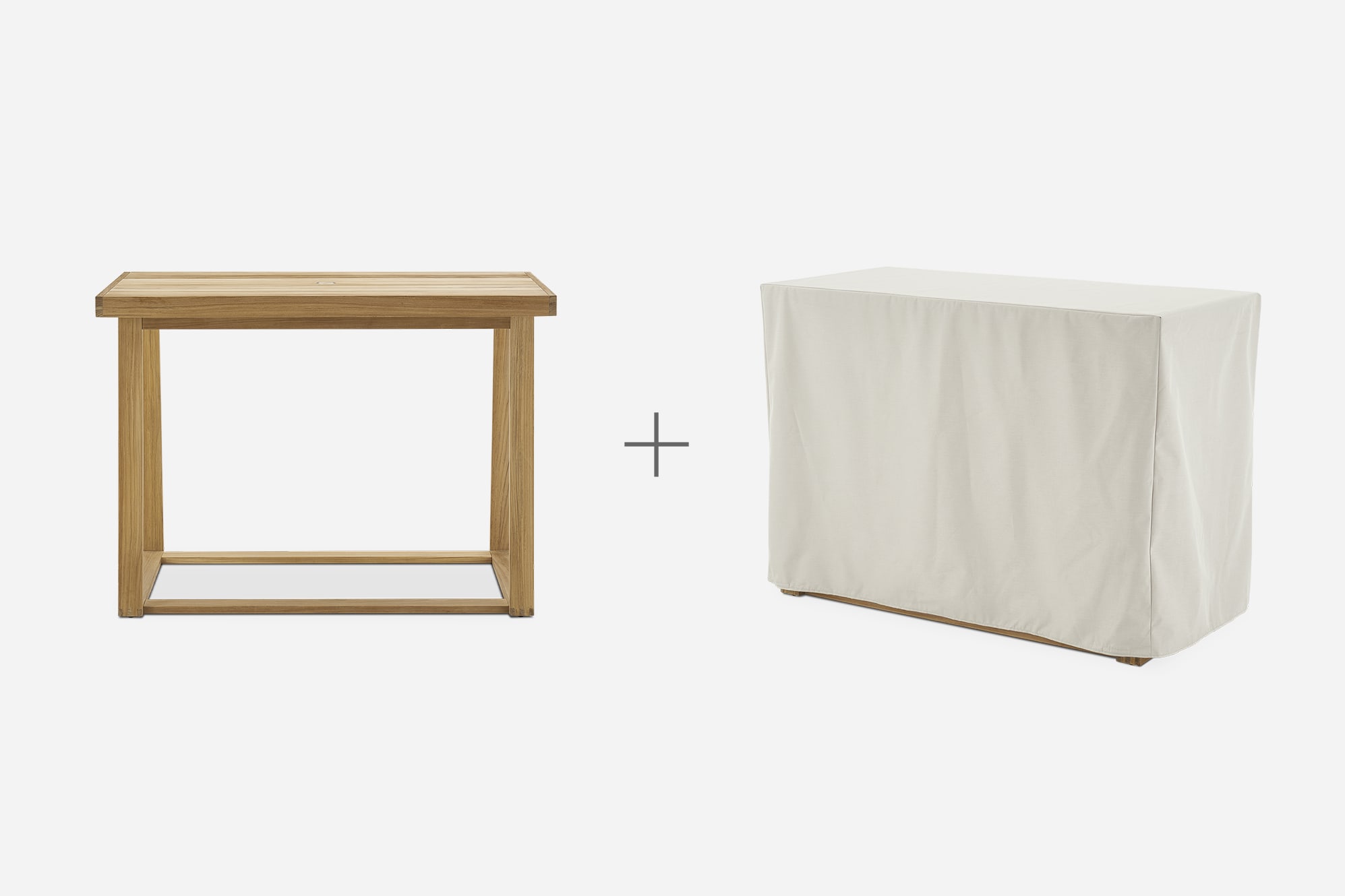 Rio Outdoor Teak Rectangular Bar Table 1