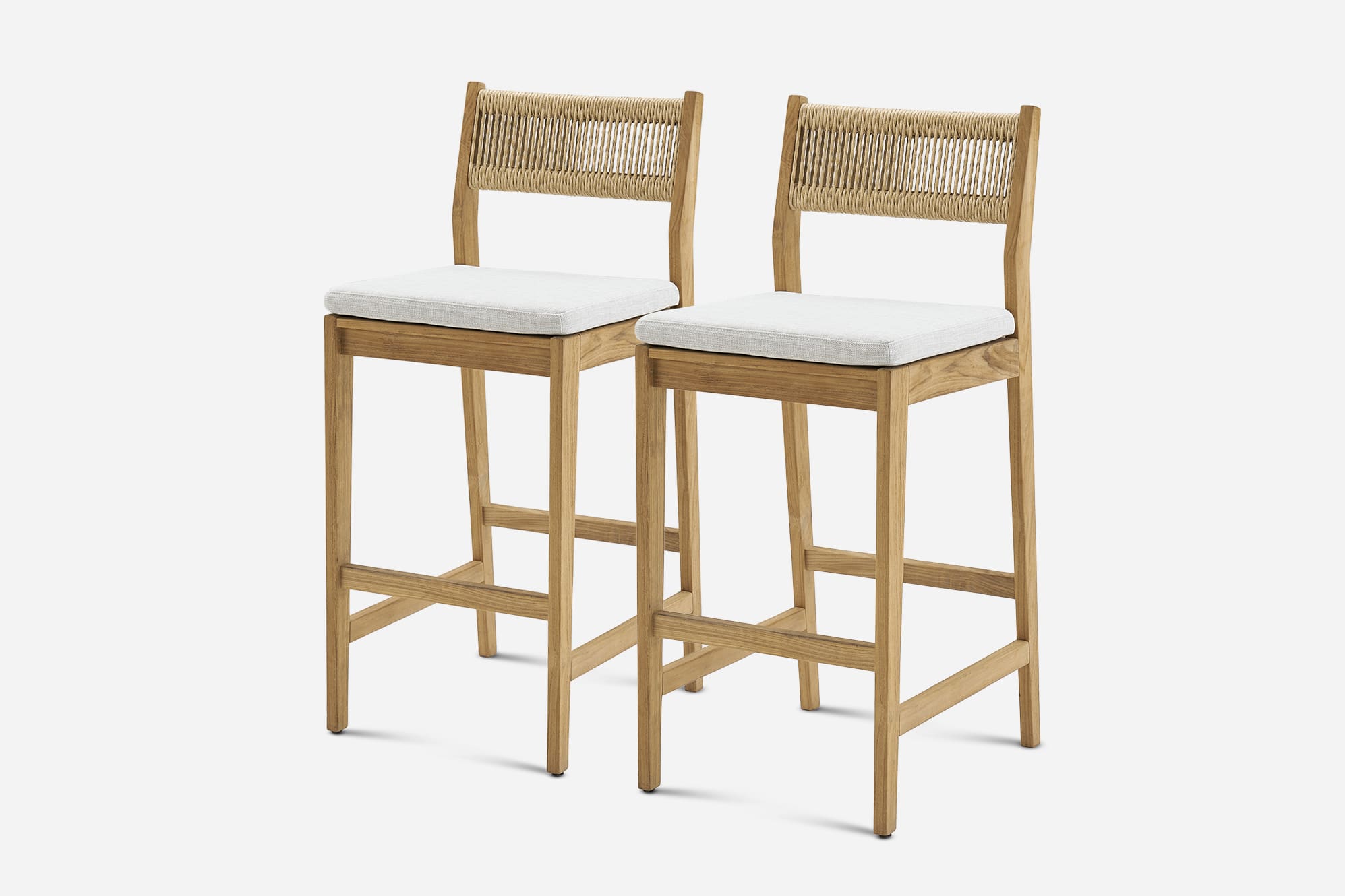 Rio Outdoor Teak Bar Stool Set 1