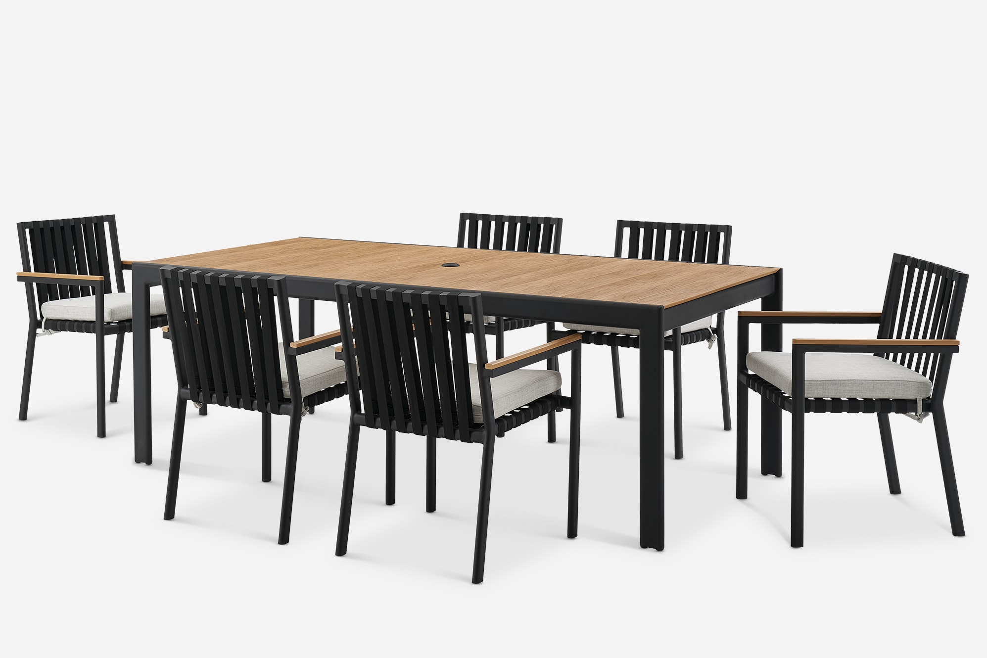Sorrento Outdoor Dining Table with 6 Chairs 1