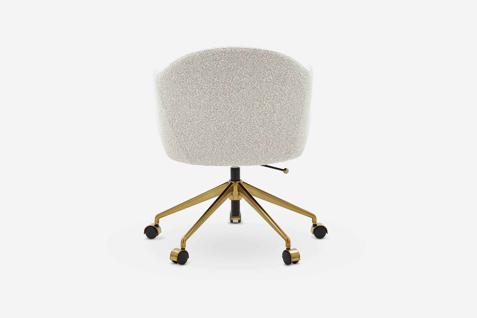 Simone Performance Bouclé Office Chair, Antique Brass 8