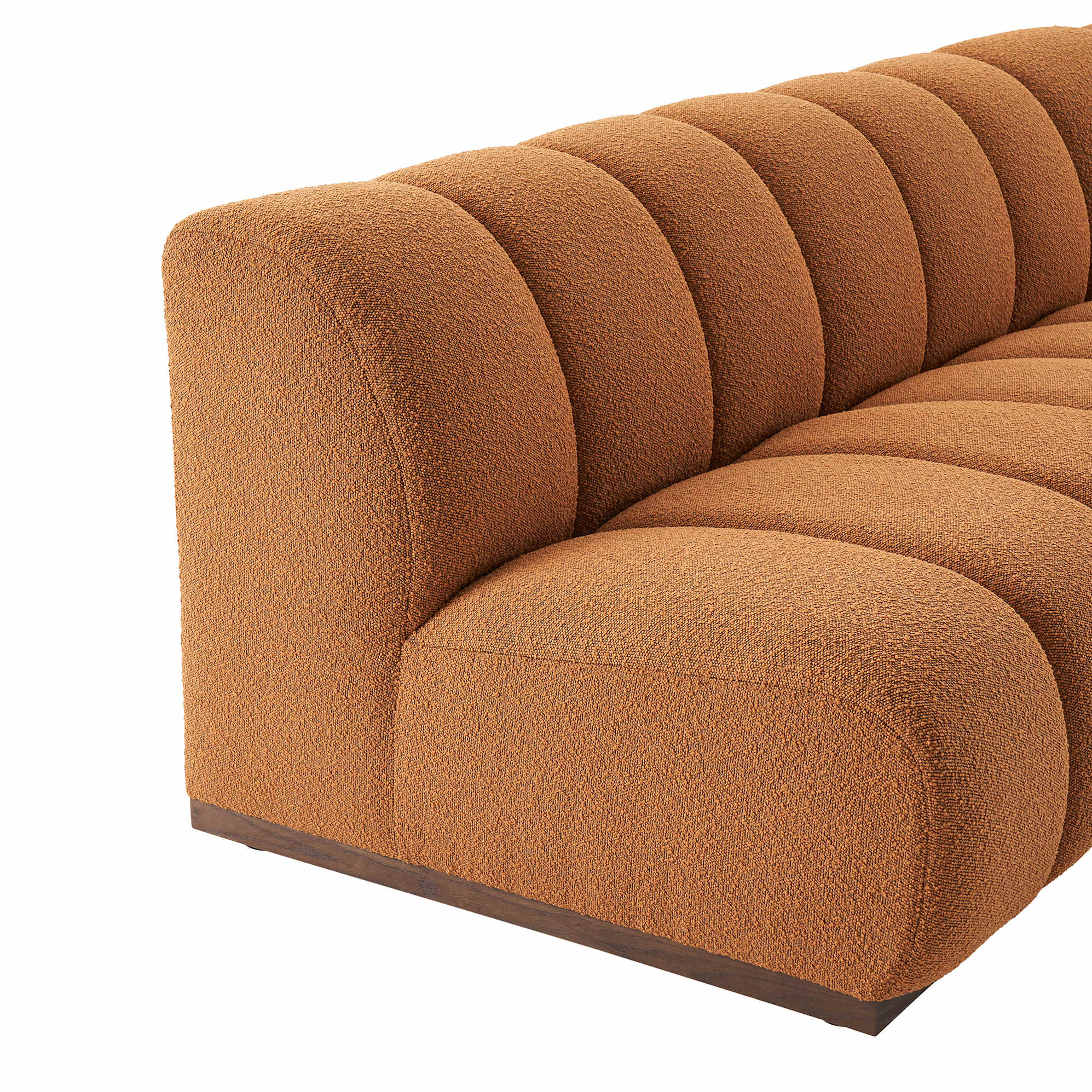 Marlow Performance Bouclé Armless 2 Seater Sofa 4