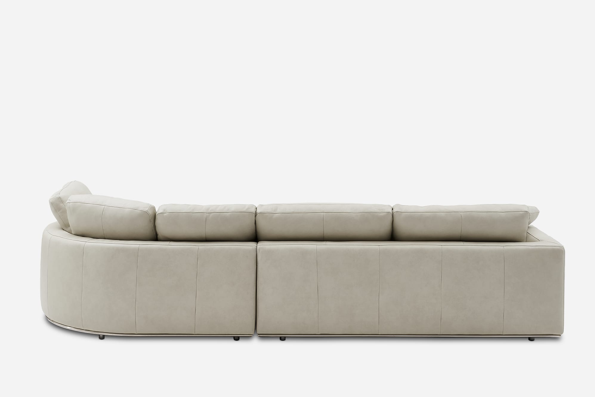 Hamilton Leather Round Chaise Sectional Sofa 10