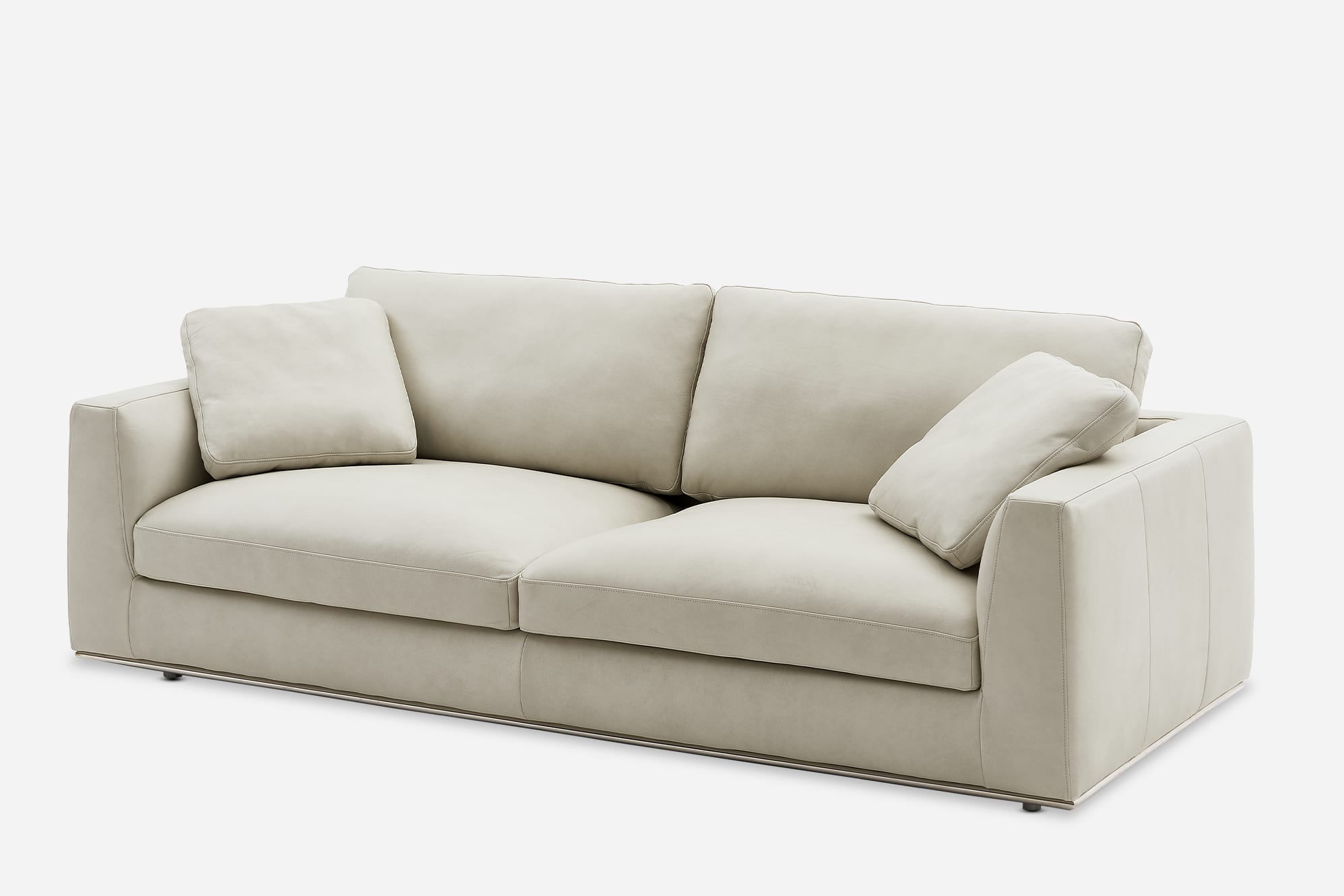Hamilton Leather 3 Seater Sofa 8