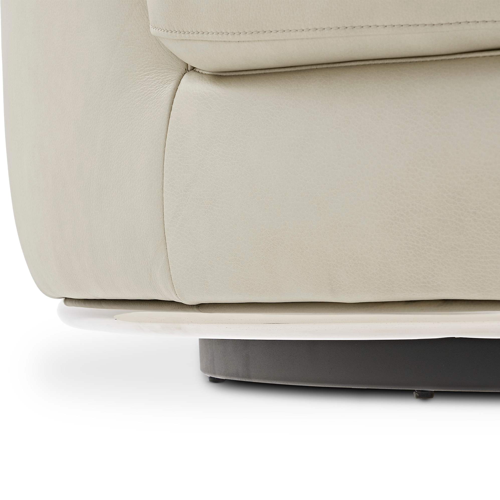 Hamilton Leather Round Swivel 1.5 Seater Armchair 3