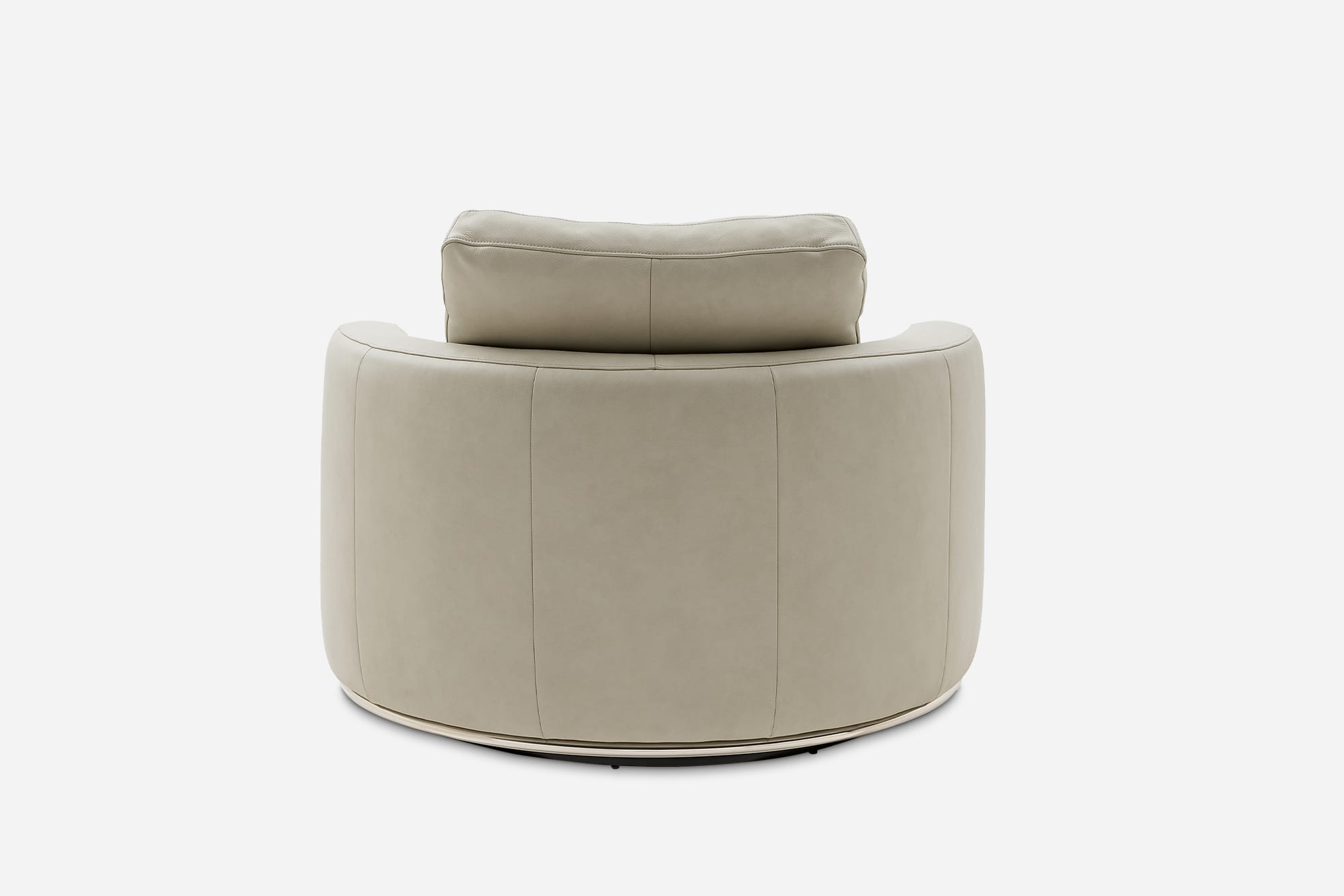 Hamilton Leather Round Swivel Armchair 9