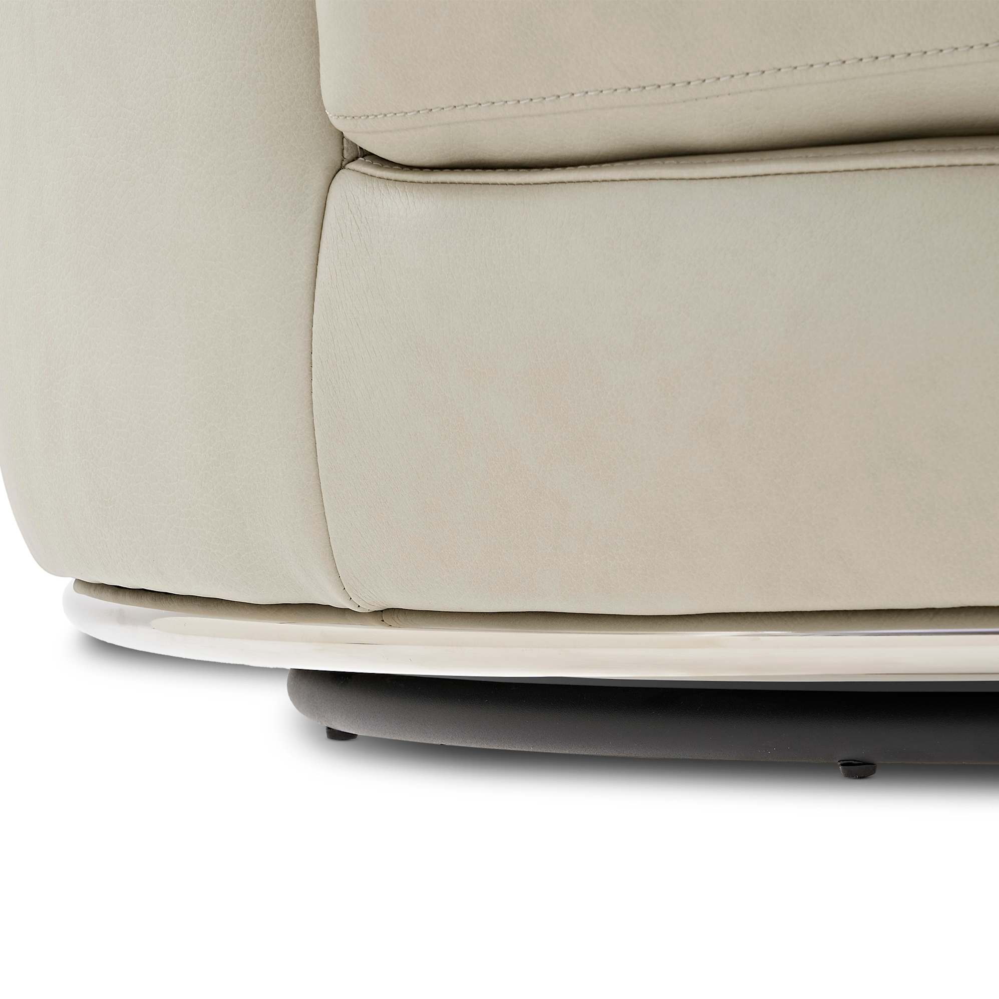 Hamilton Leather Round Swivel Armchair 4