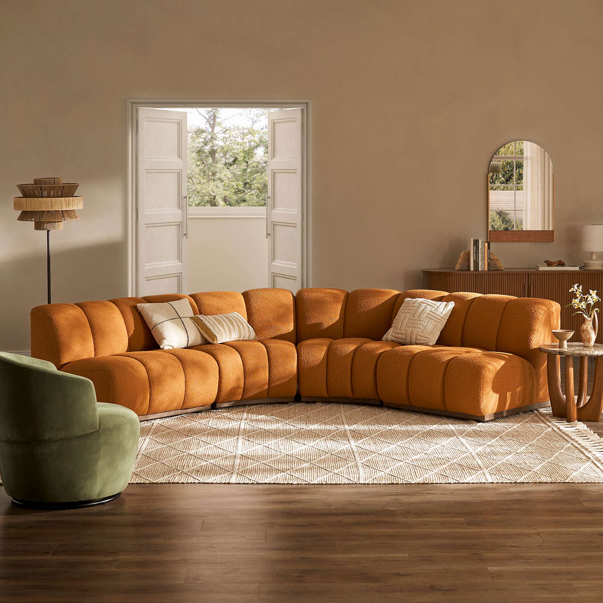 Marlow Performance Bouclé Armless Sofa 3