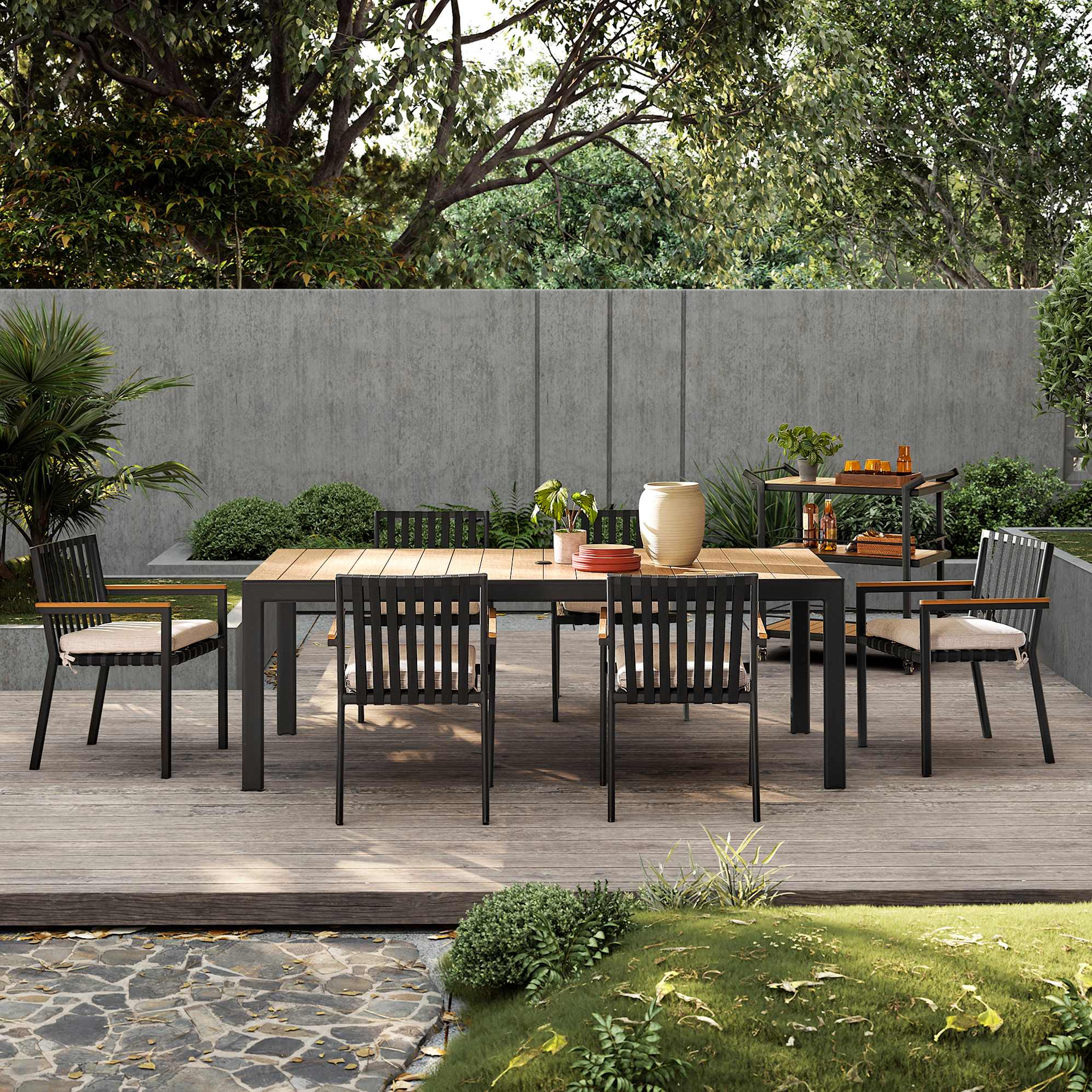 Sorrento Outdoor Dining Table with 6 Chairs 2