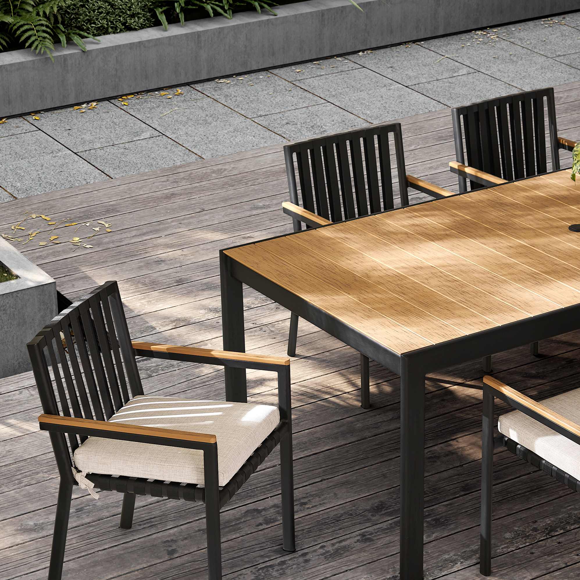 Sorrento Outdoor Dining Table with 6 Chairs 3