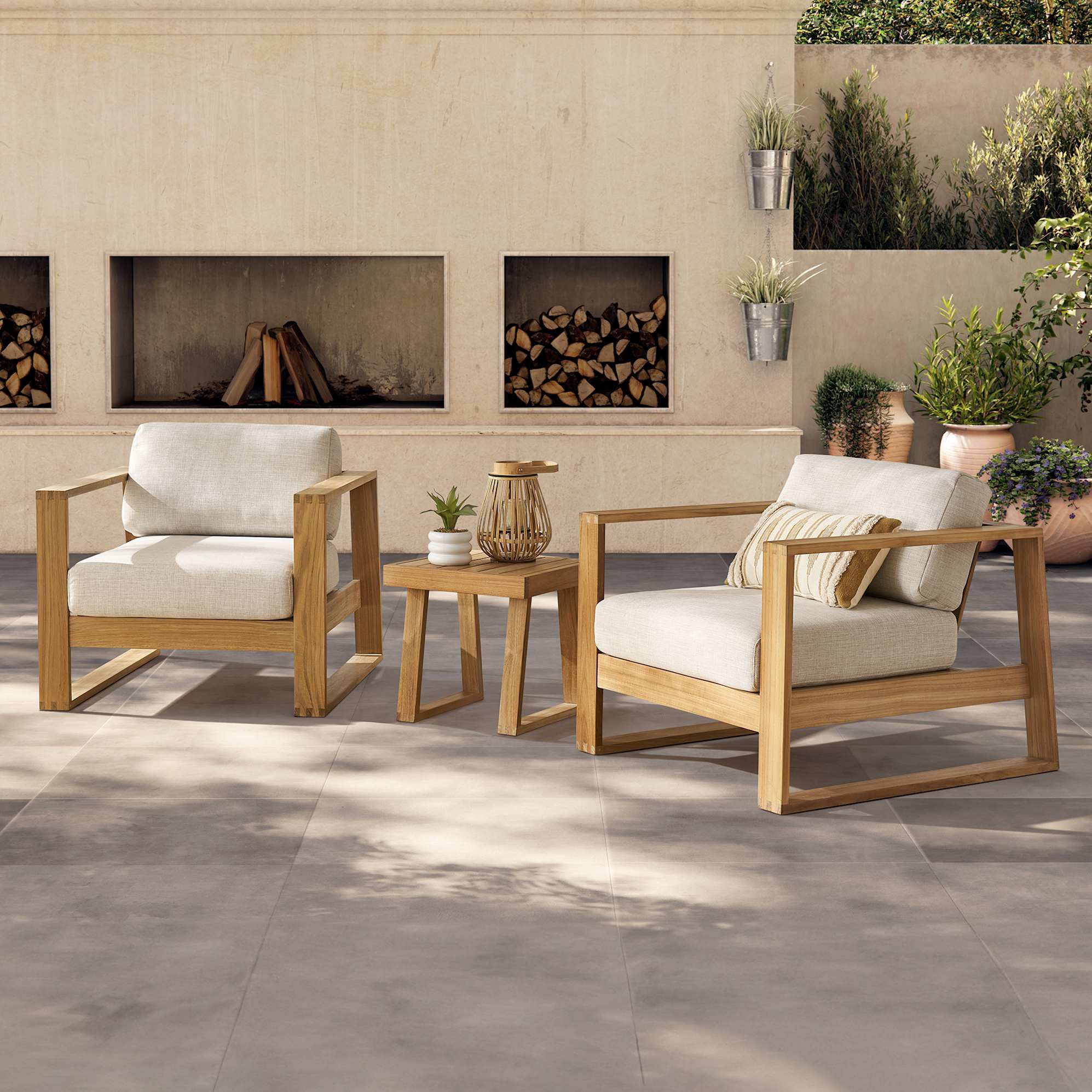Rio Outdoor Teak Square Side Table 2