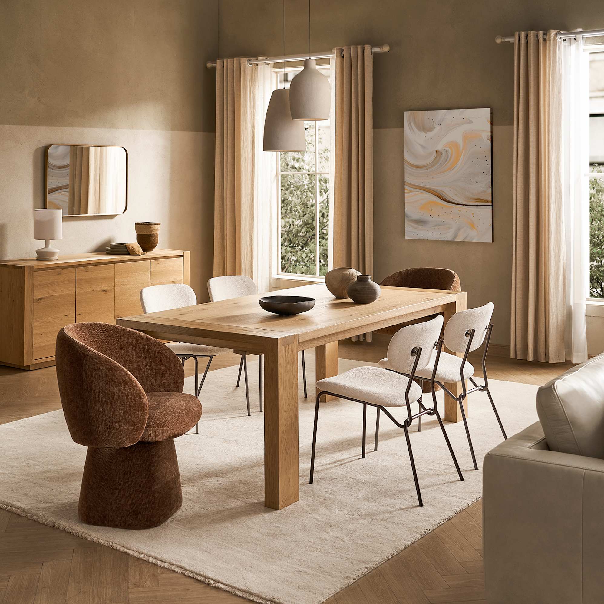 Winslow Performance Bouclé Dining Chair 2