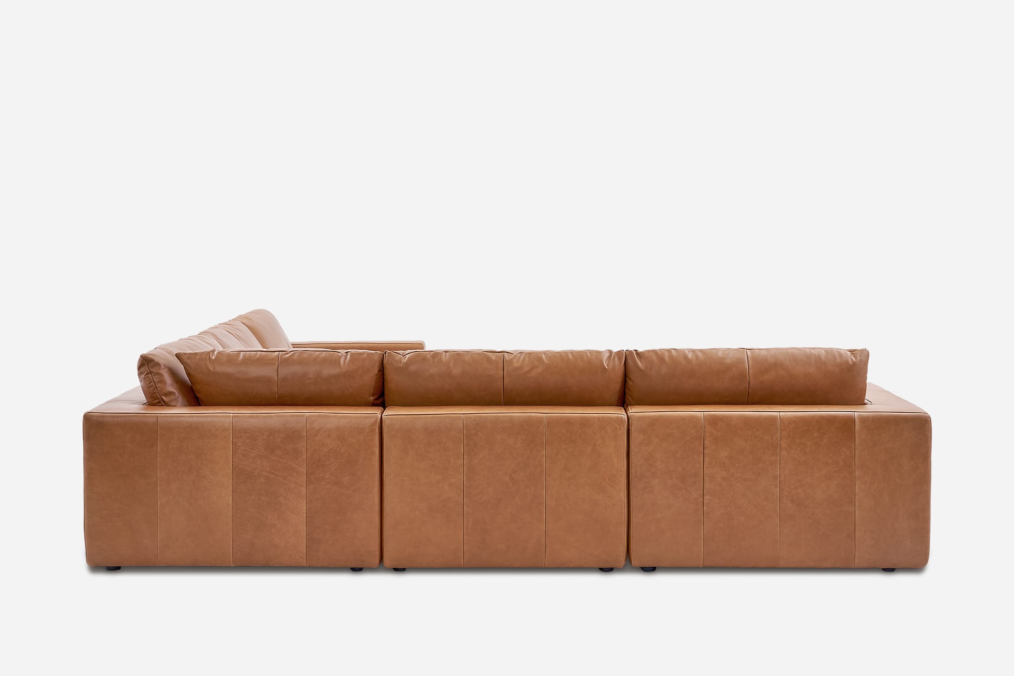Dawson Leather L-Shape Sectional Sofa 11
