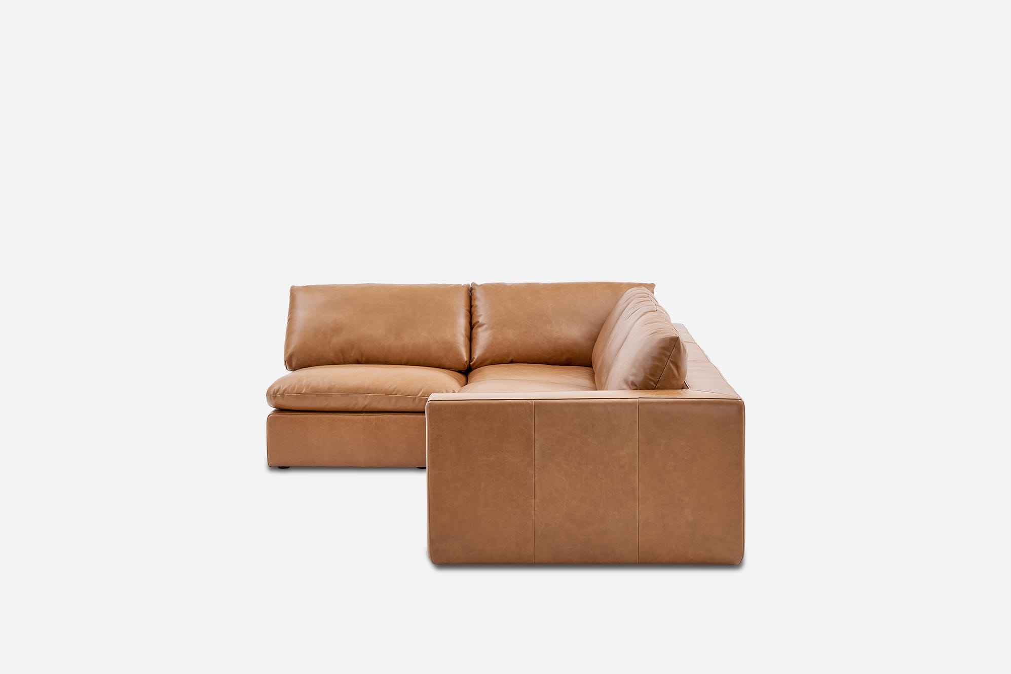 Dawson Leather Chaise Sectional Sofa 10