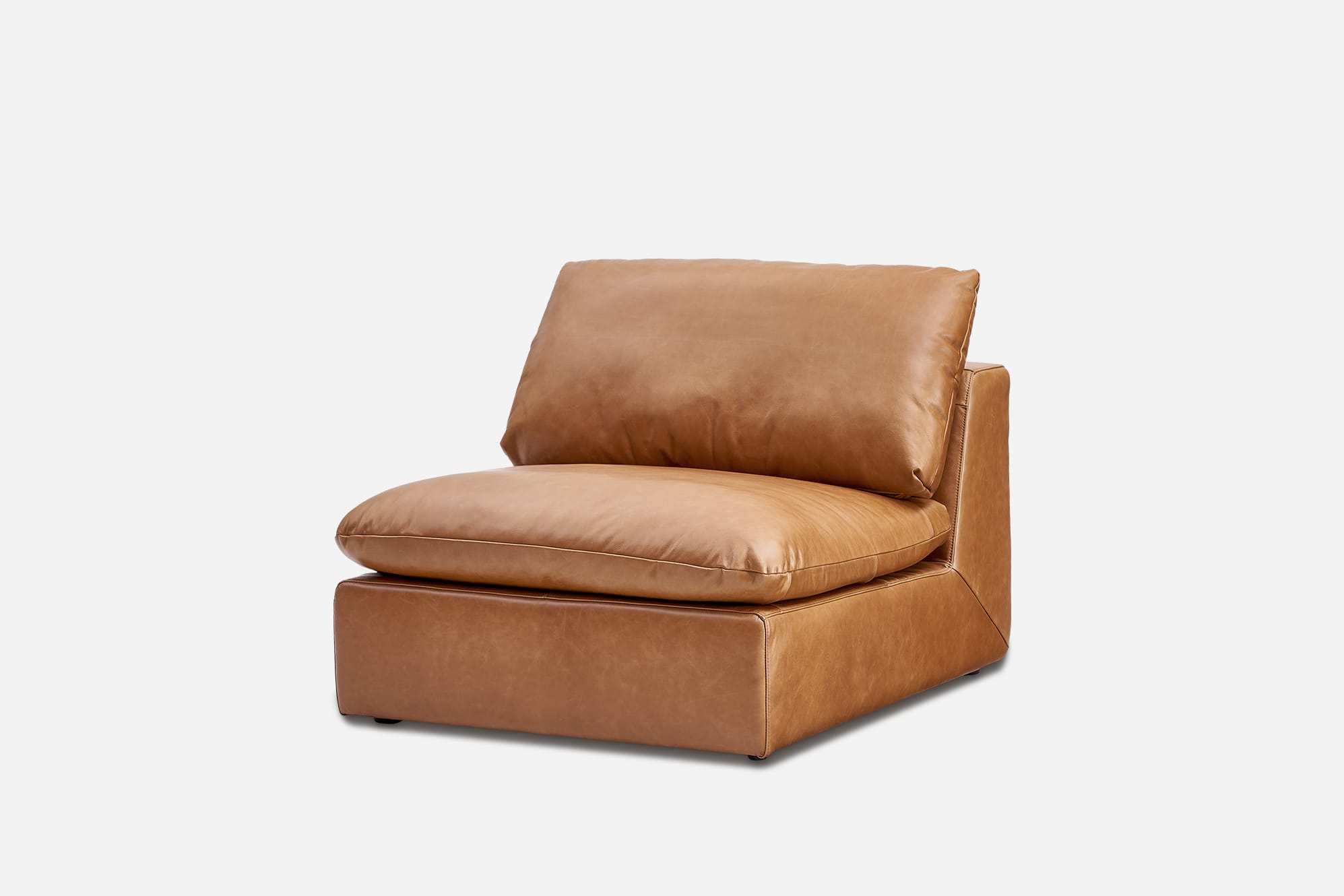 Dawson Leather Armless Sofa 8