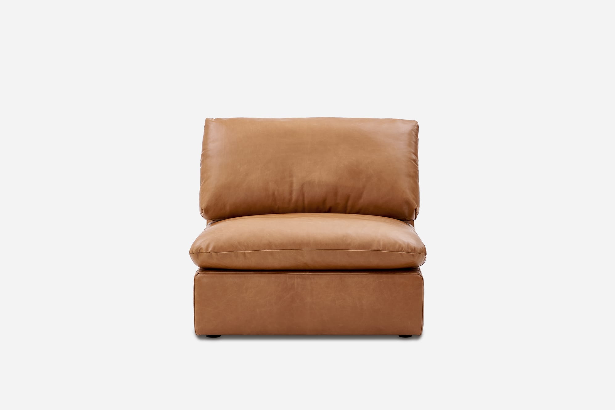 Dawson Leather Armless Sofa 0