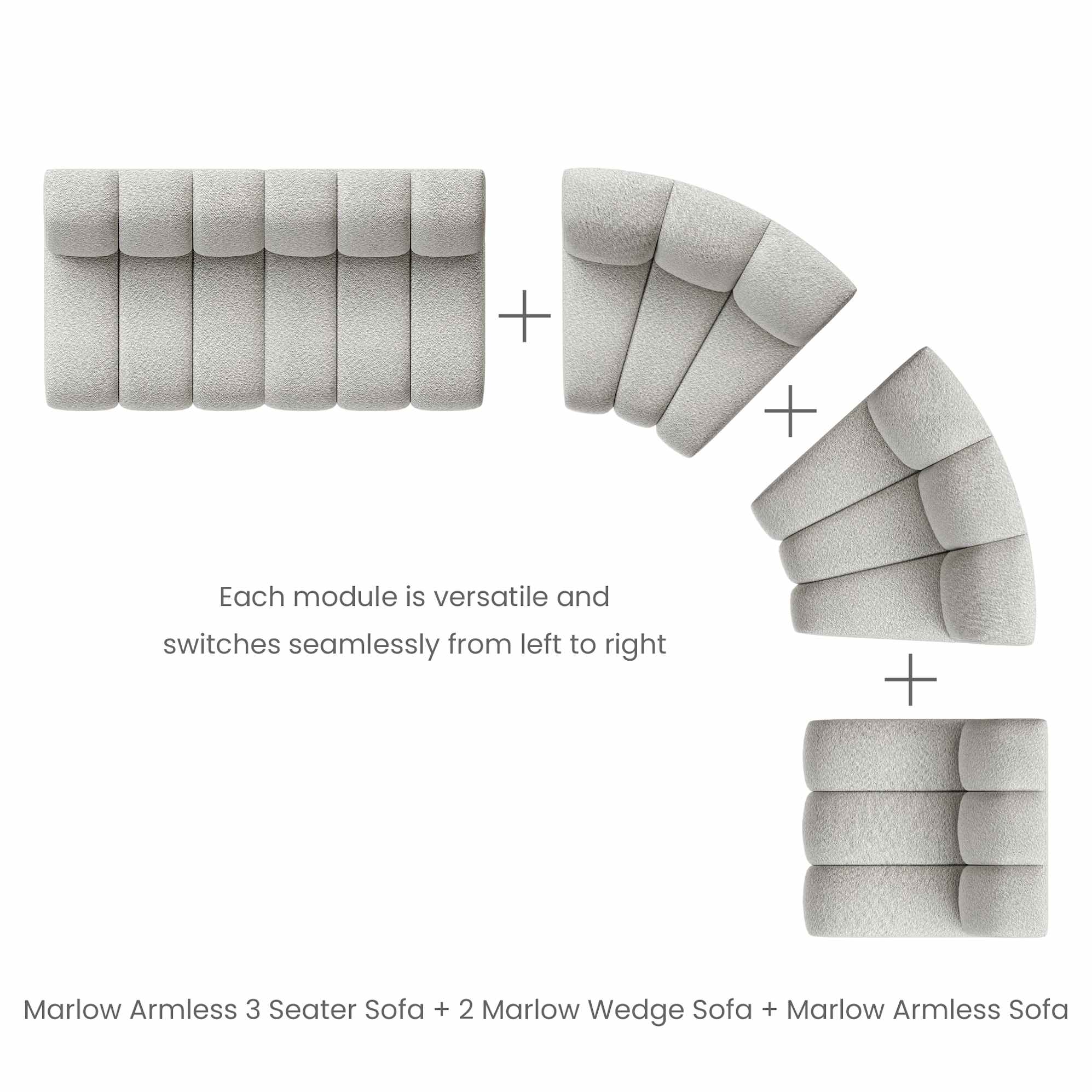 Marlow Performance Bouclé Chaise Sectional Sofa 7