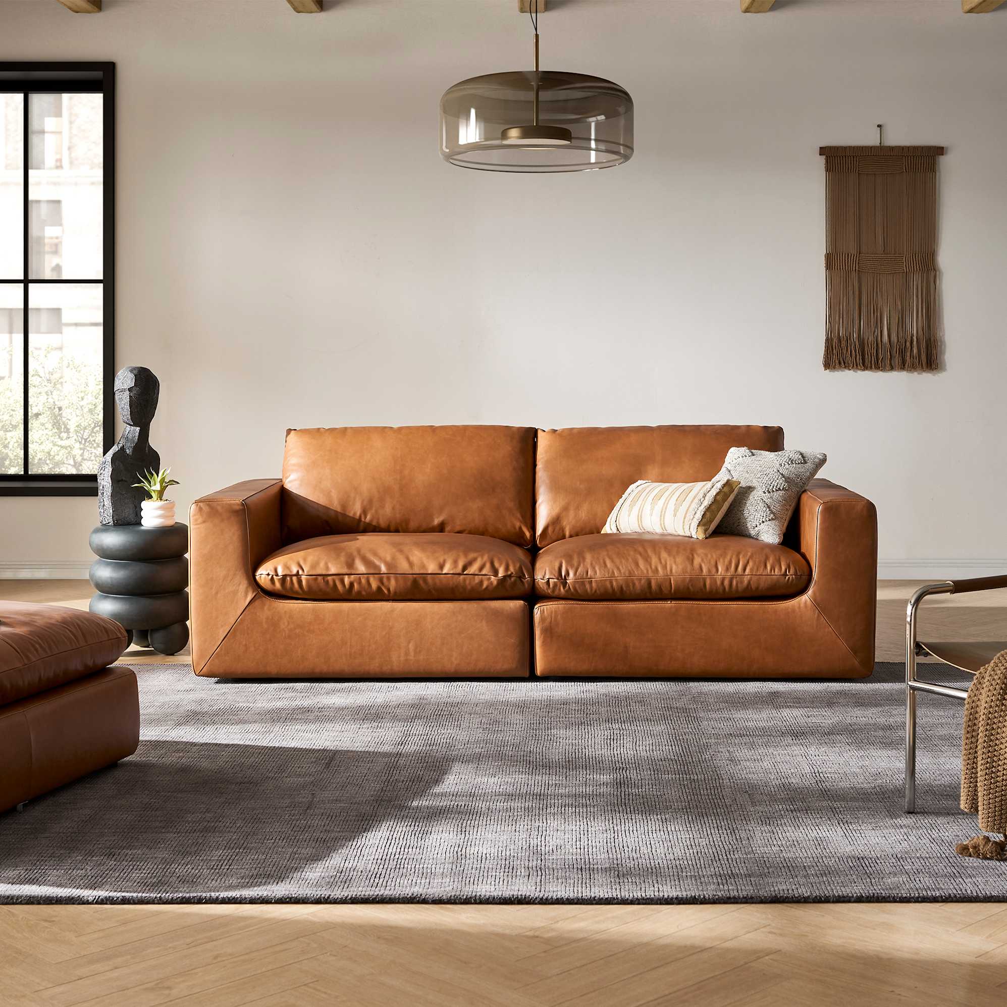 Dawson Leather Left Arm Sofa 2