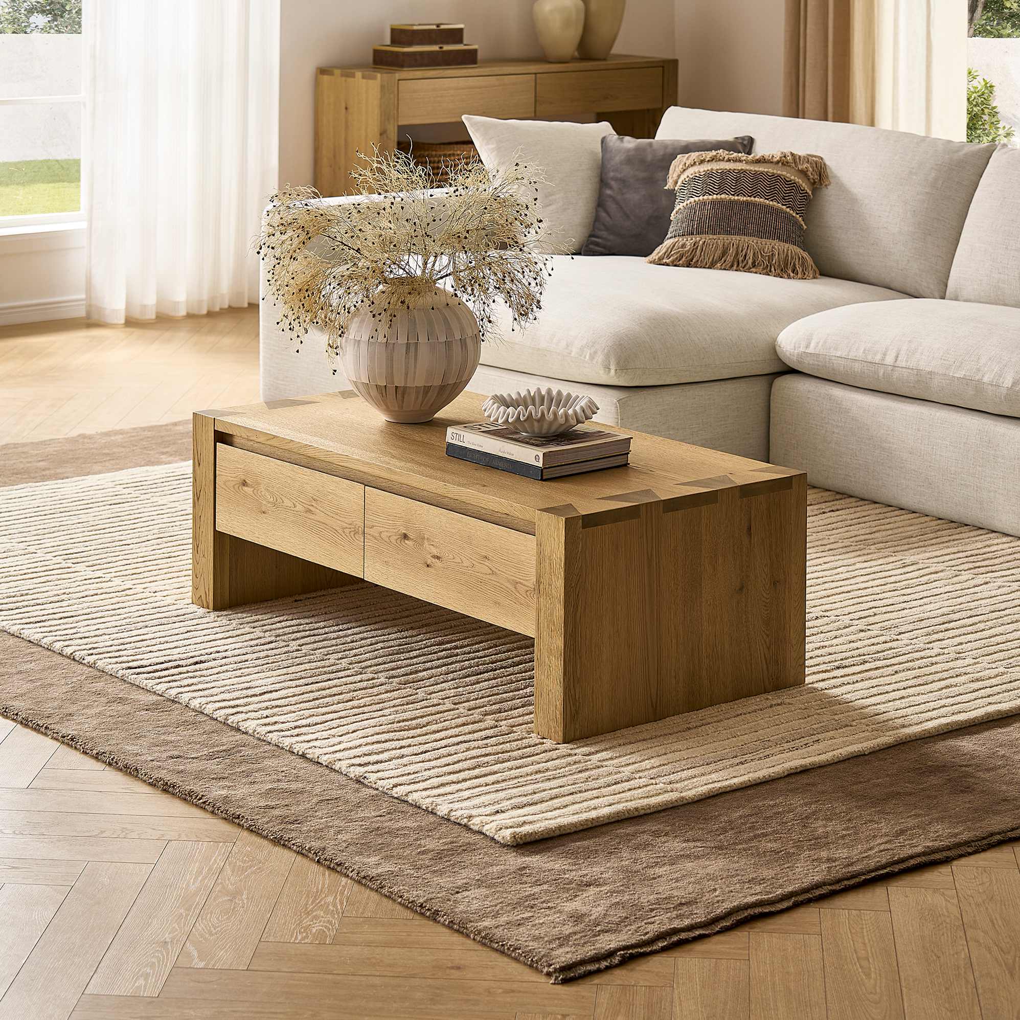 Bradley Coffee Table with Drawers 0