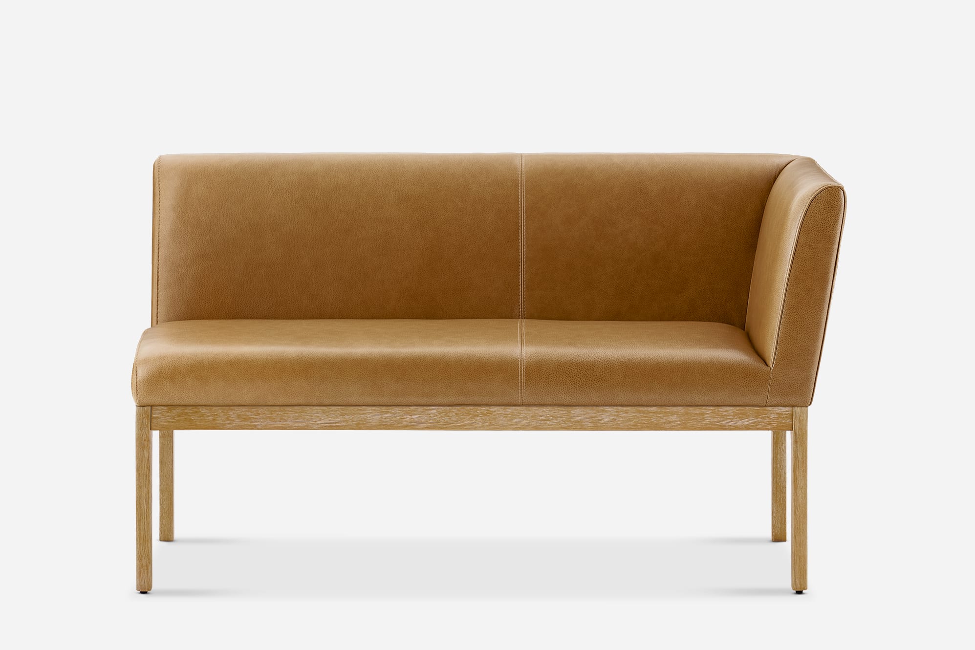Elliot Leather Right Banquette Bench 0