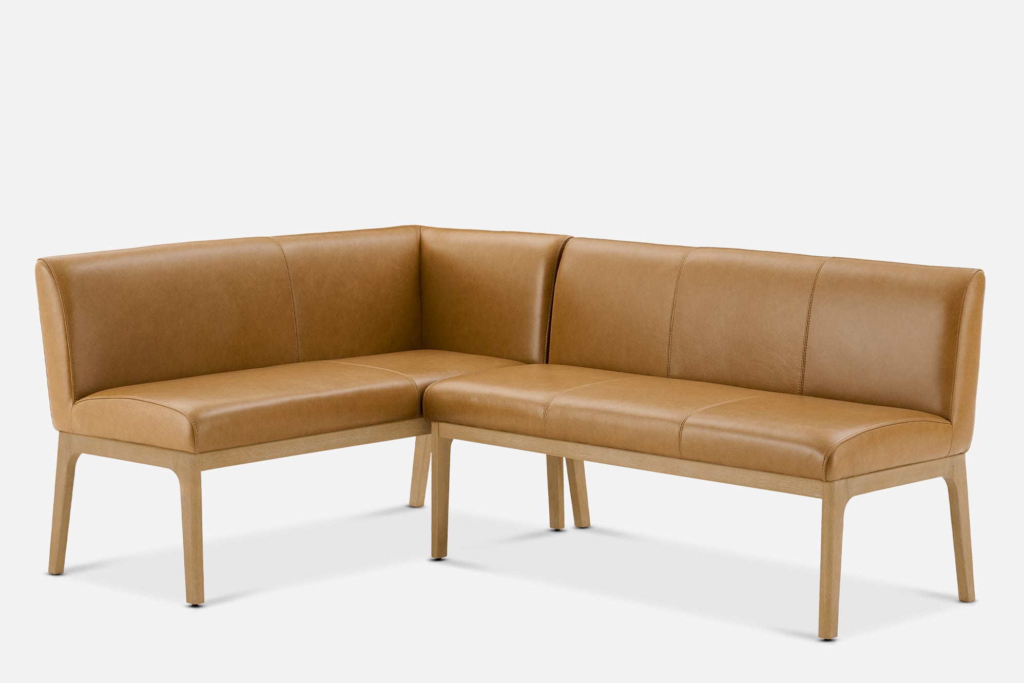 Elliot Leather L-Shape Banquette 1