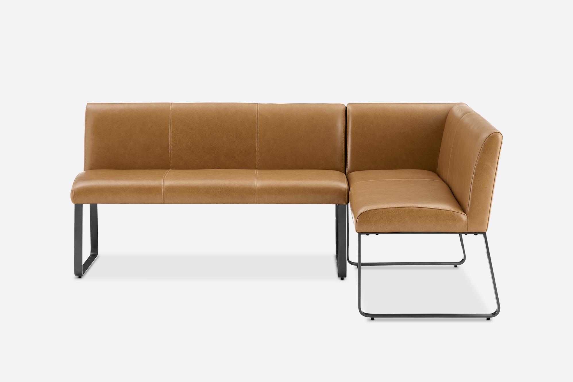 Elliot Leather L-Shape Banquette 7