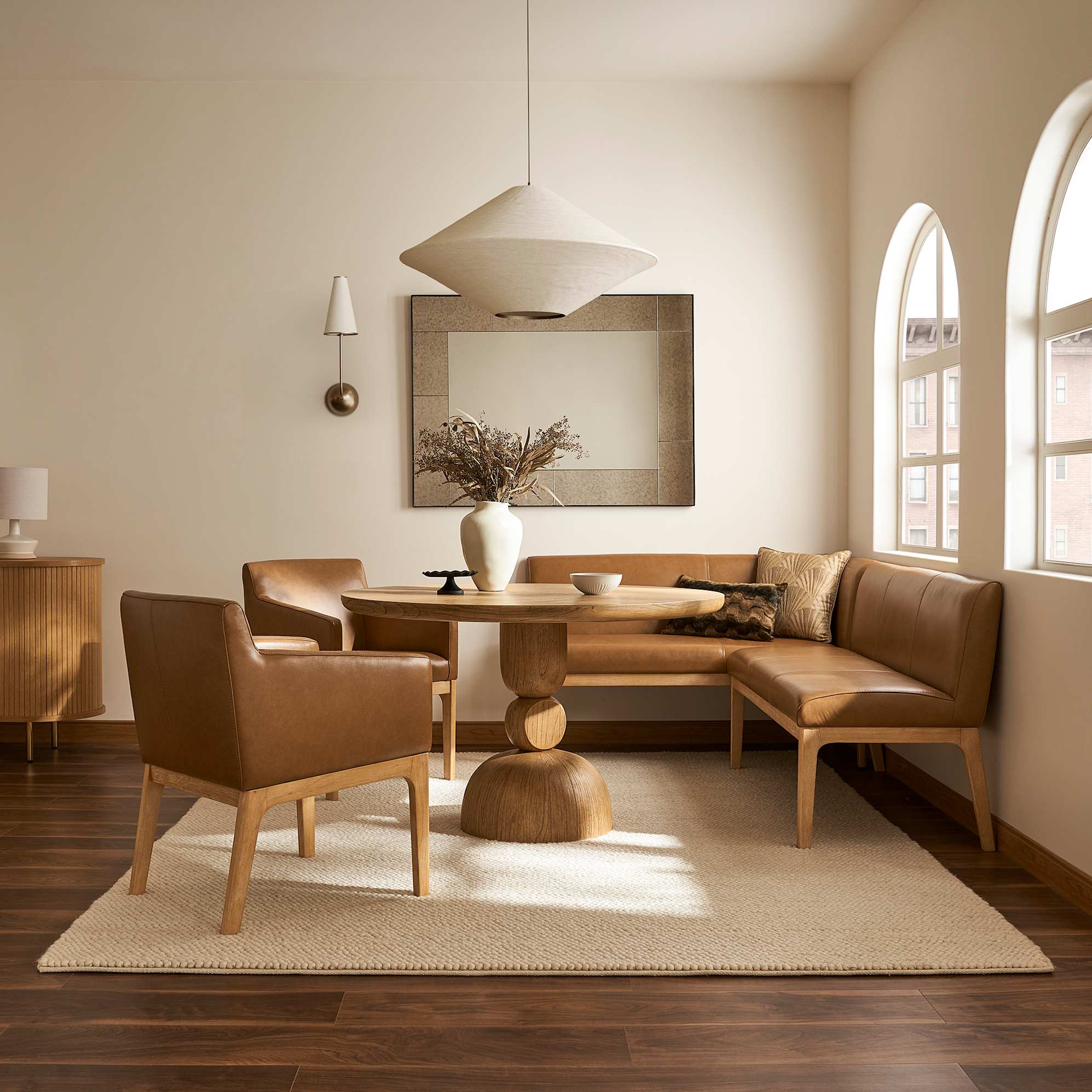 Elliot Leather Dining Arm Chair 3