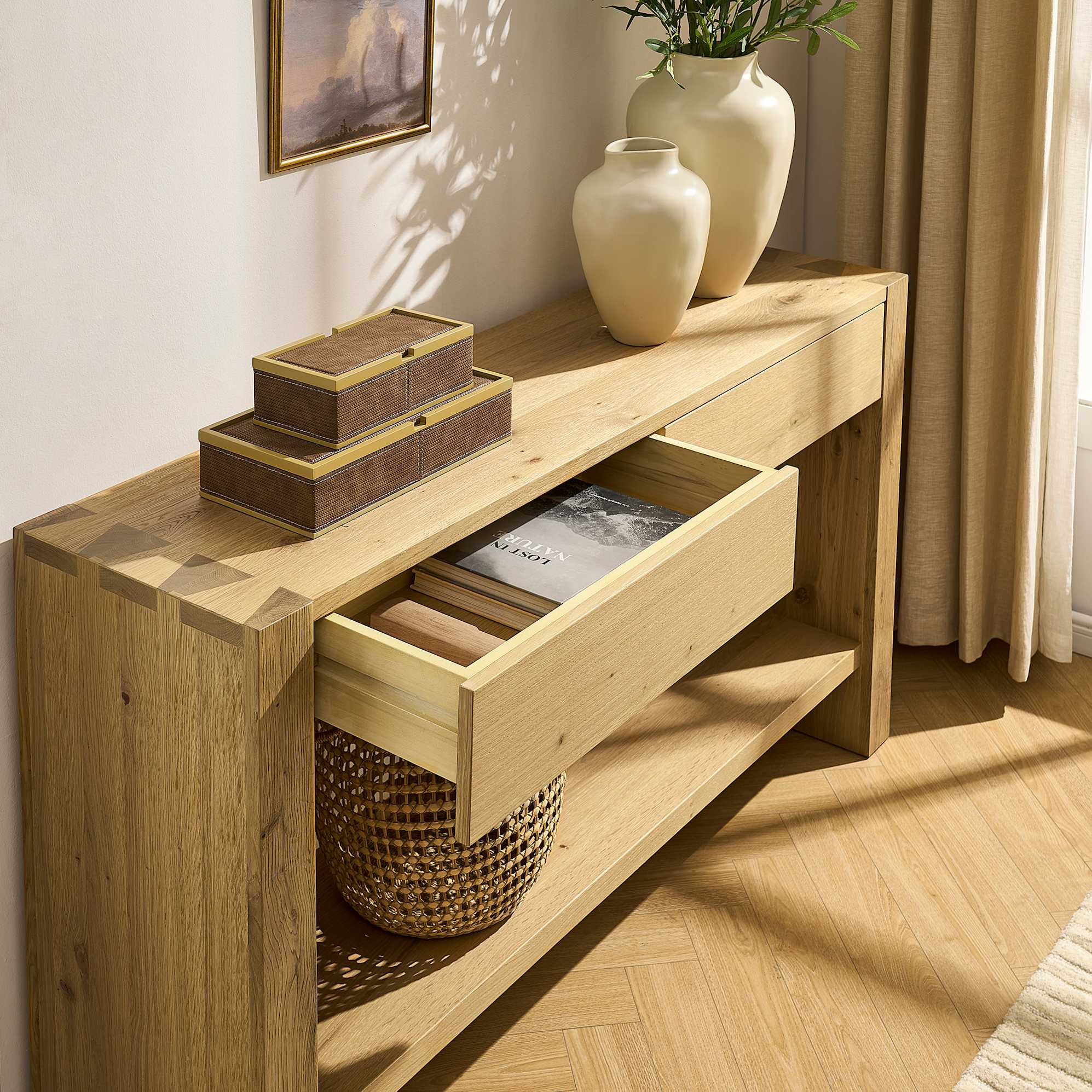 Bradley Console Table with Drawers 2