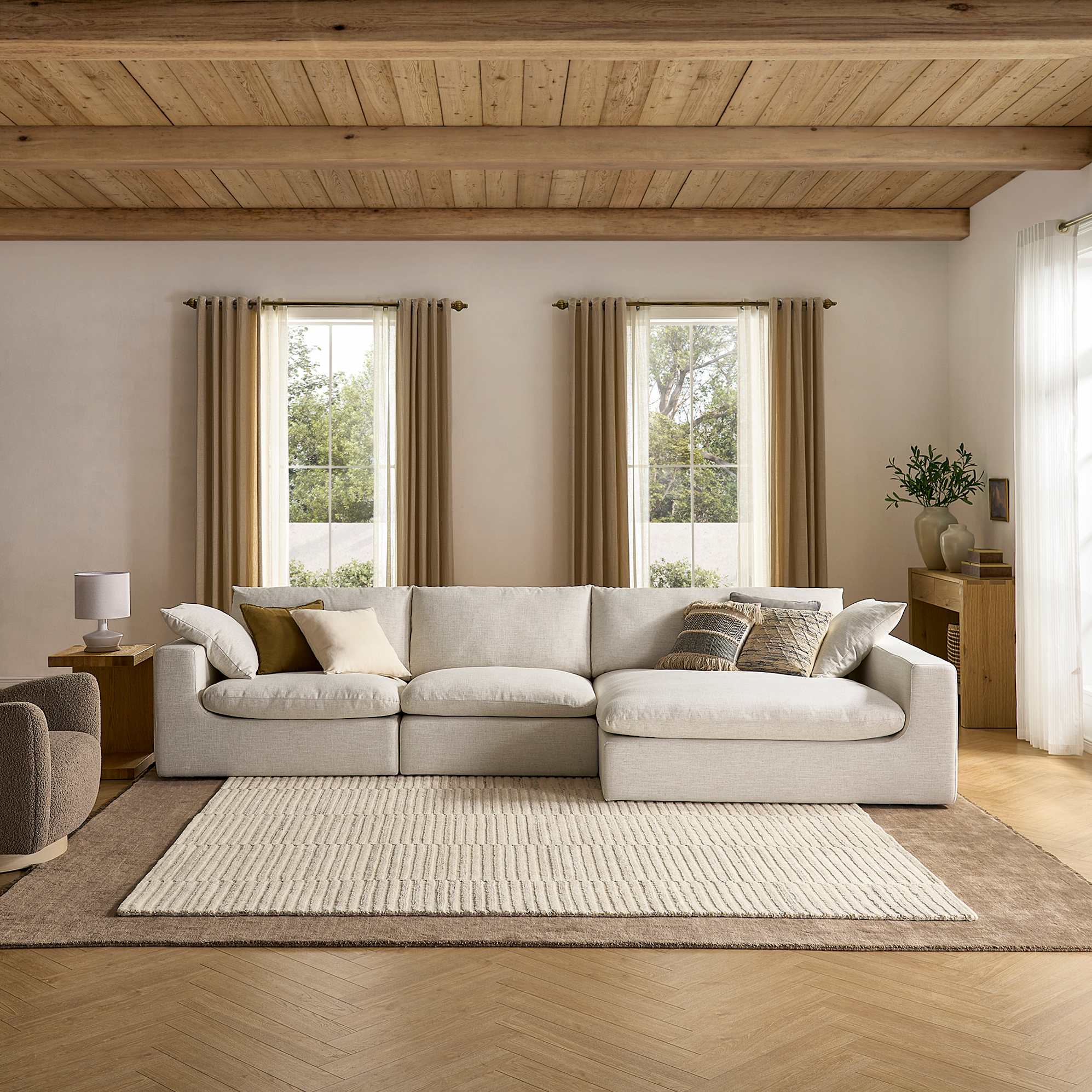 Dawson Wide Chaise Sectional Sofa 0