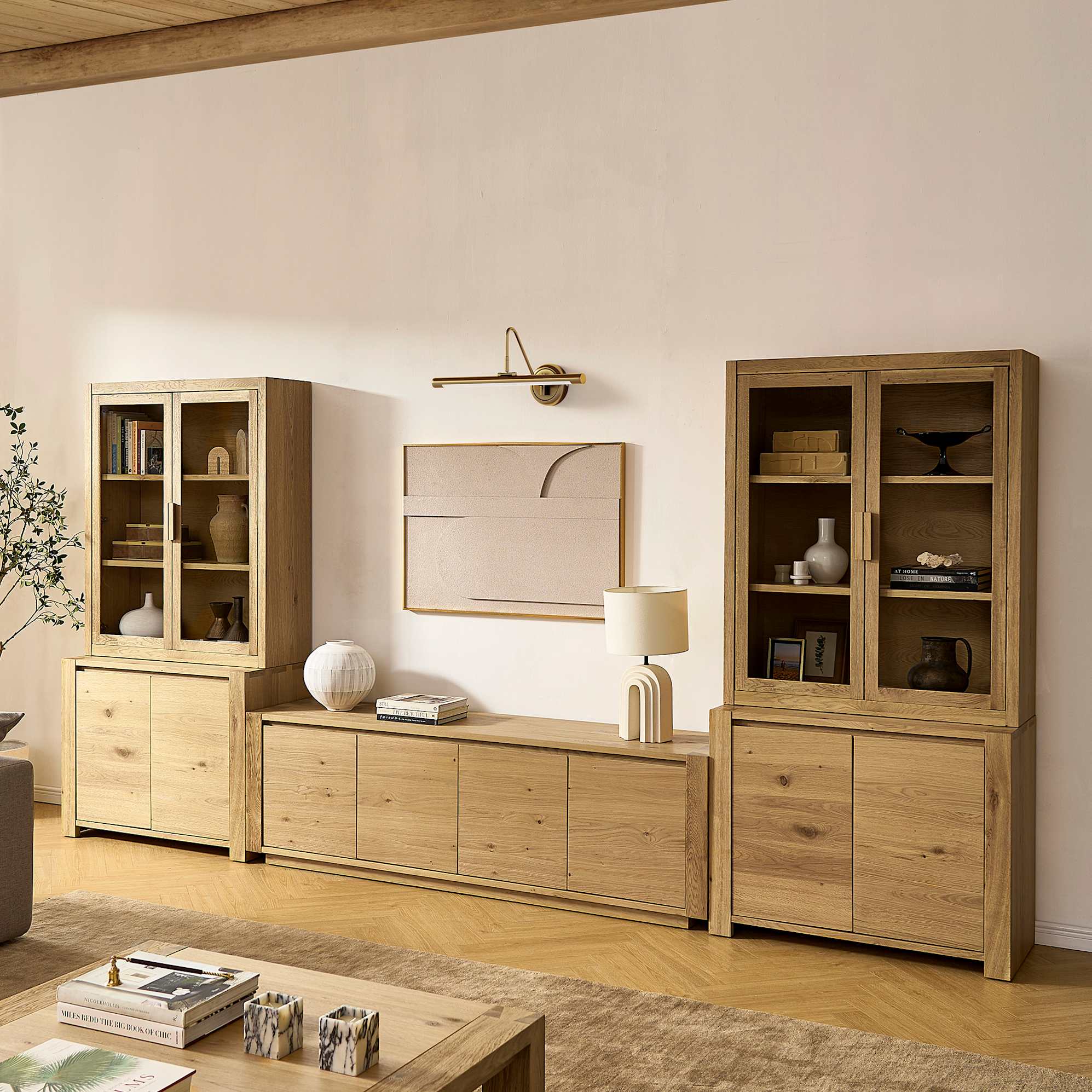 Bradley Small Sideboard with Glass Cabinet 3