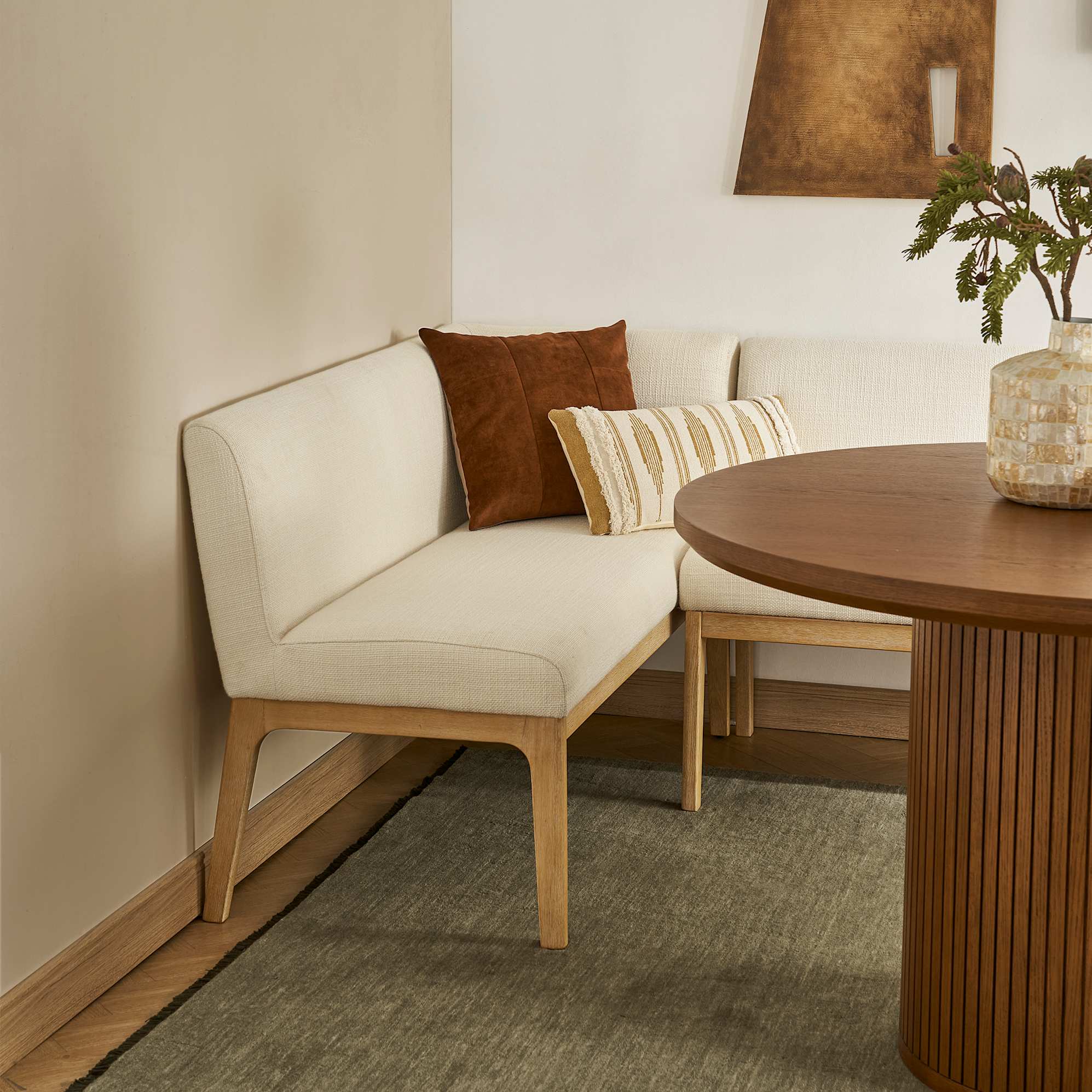 Elliot Performance Fabric L-Shape Banquette 3