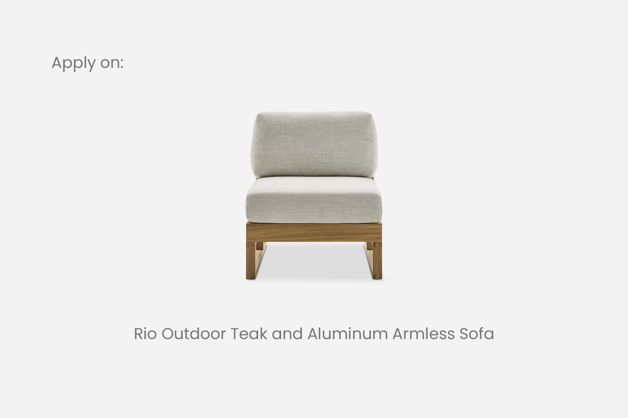 Rio Outdoor Armless Sofa Cover 4