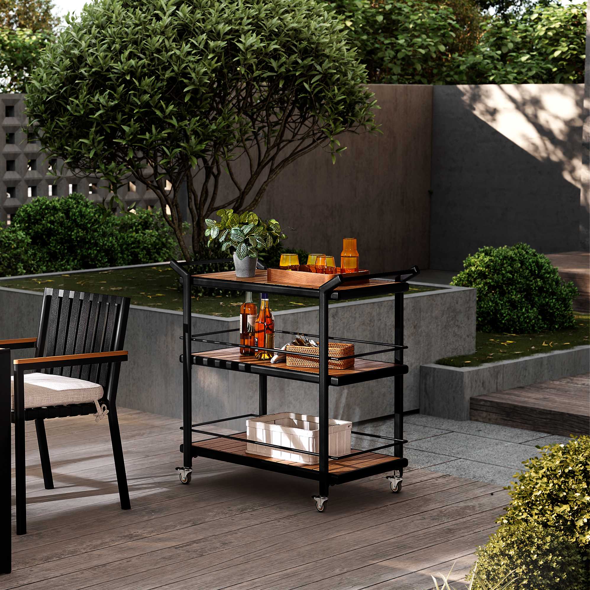 Sorrento Outdoor Bar Cart 0