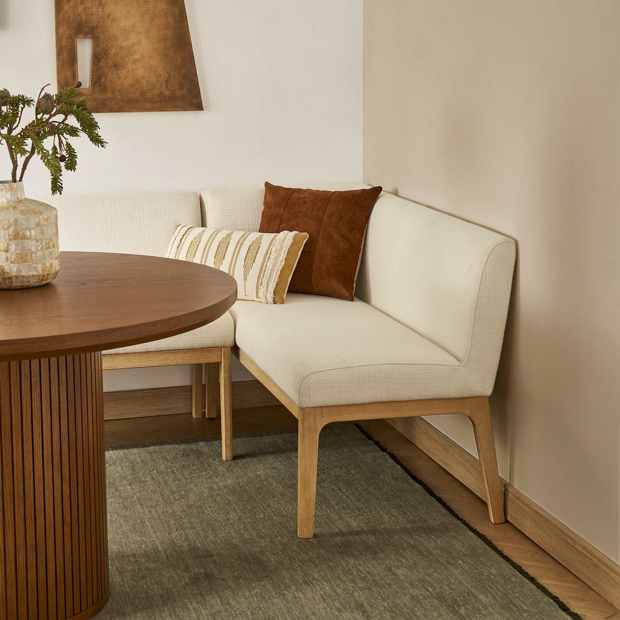 Elliot Performance Fabric Left Banquette Bench 3