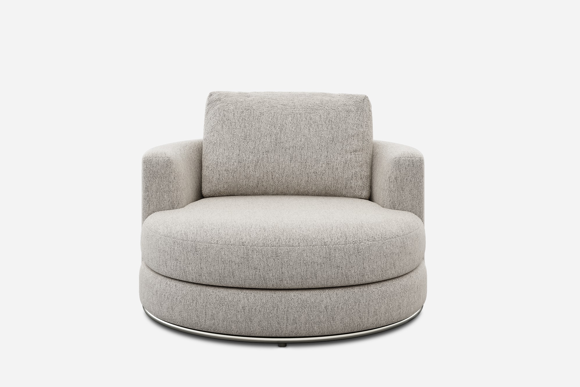Hamilton Round Performance Fabric Swivel Armchair 0