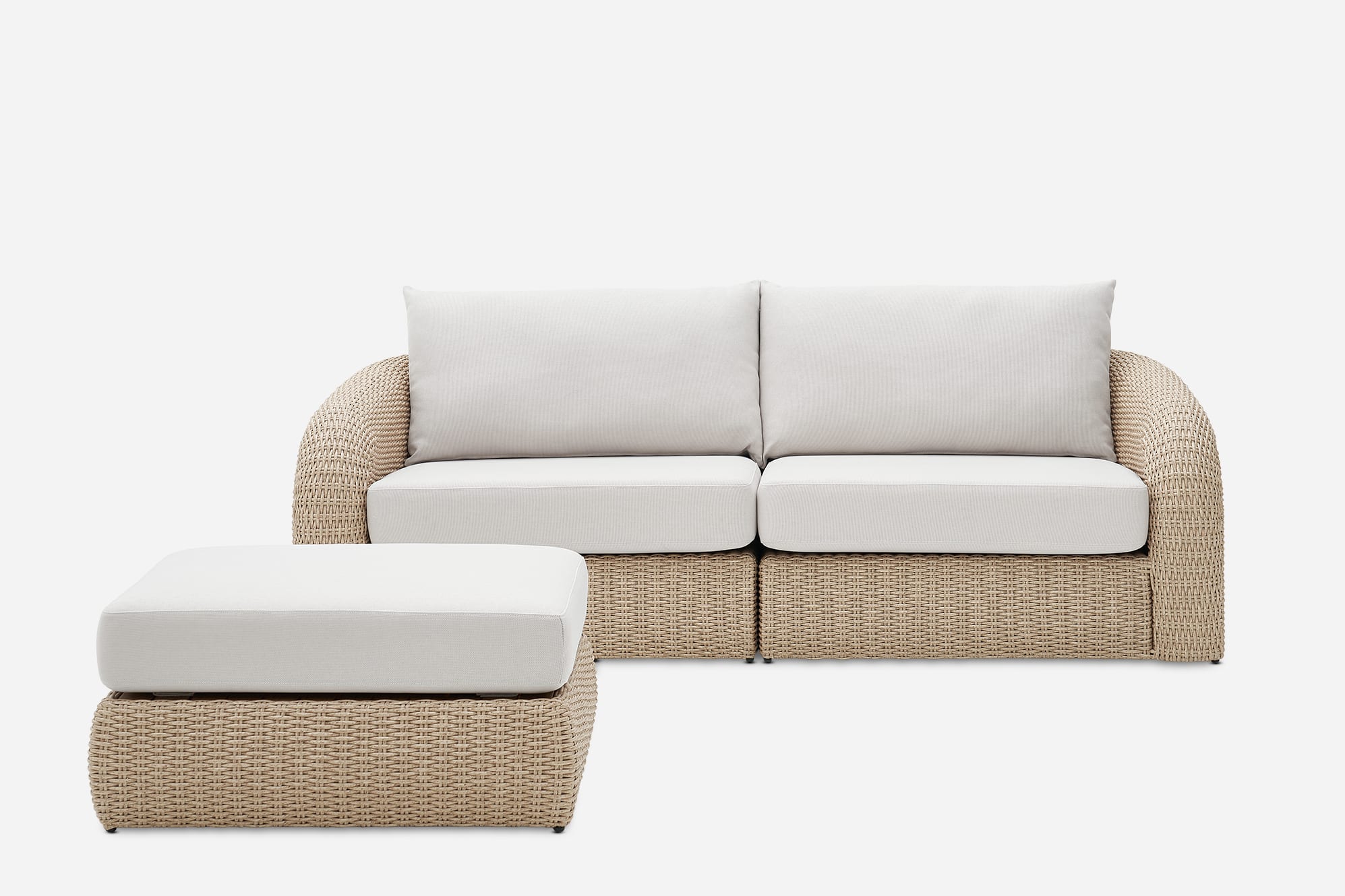 Lorna Outdoor 3 Seater Sofa with Ottoman 2