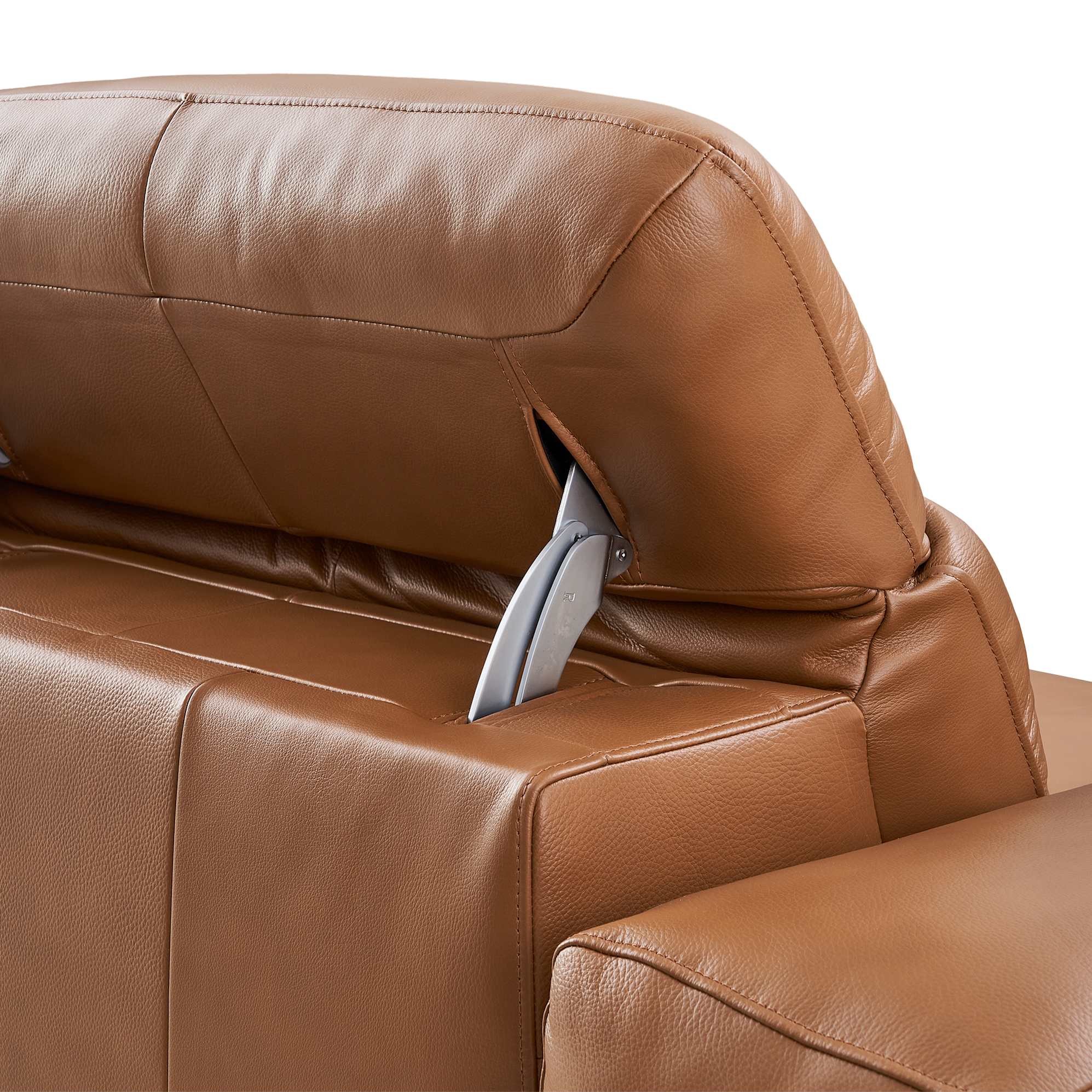 Jaron Leather Motion Recliner Armless Sofa 7