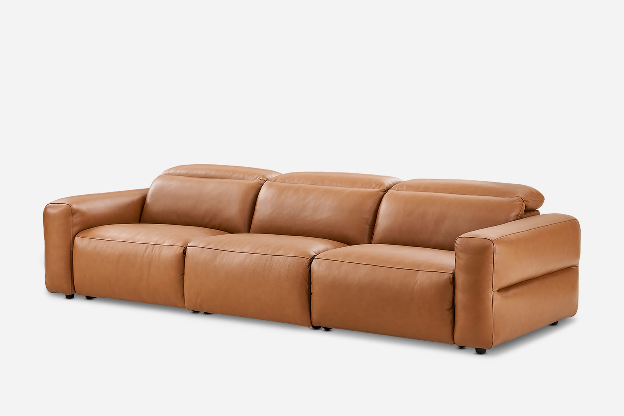 Jaron Leather Recliner Extended 3 Seater Sofa 12