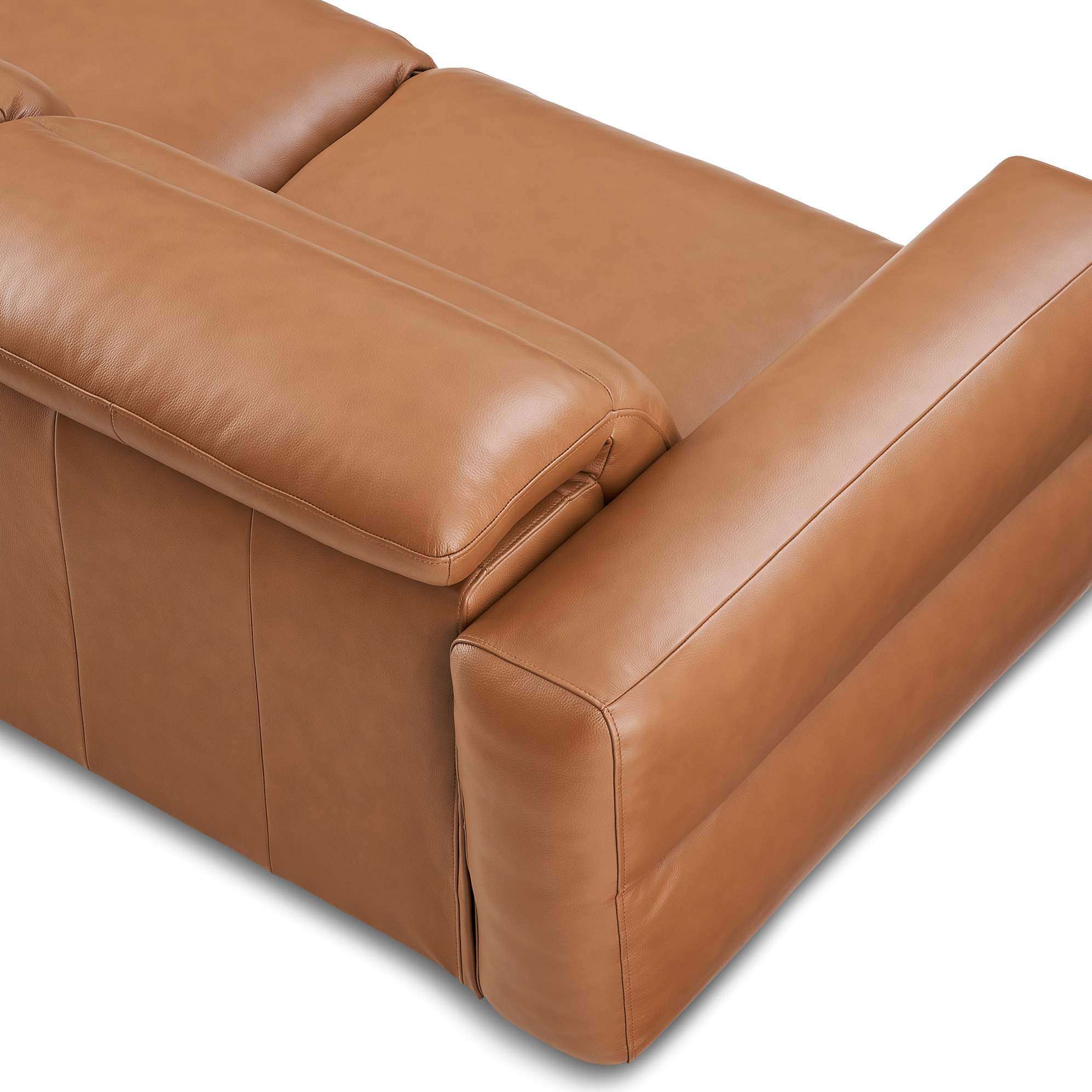 Jaron Leather Recliner Chaise Sectional Sofa 8
