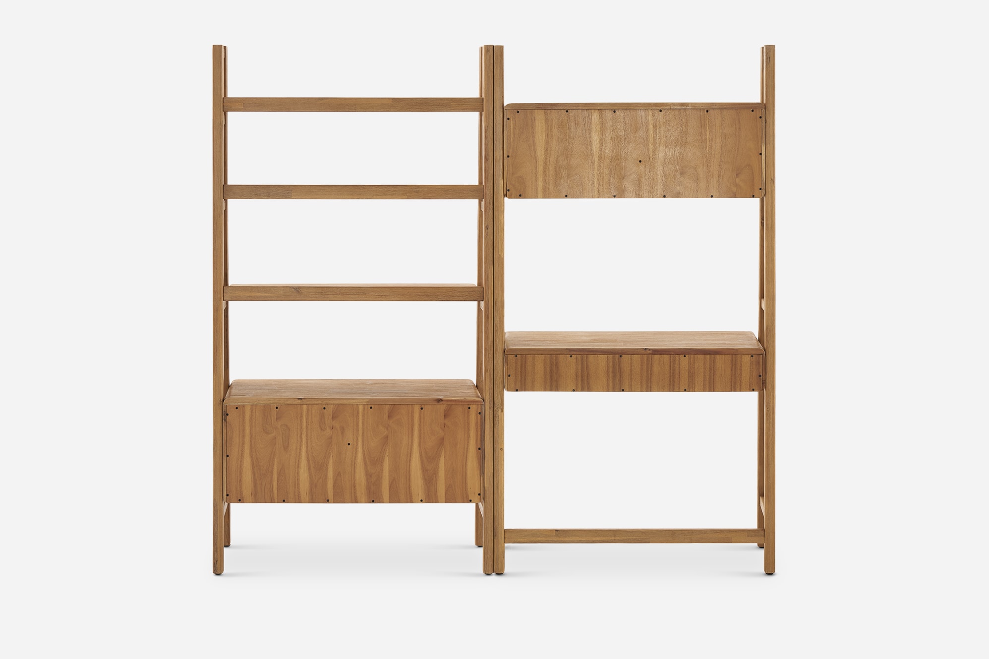 Seb Wall Desk with Bookcase Set 8