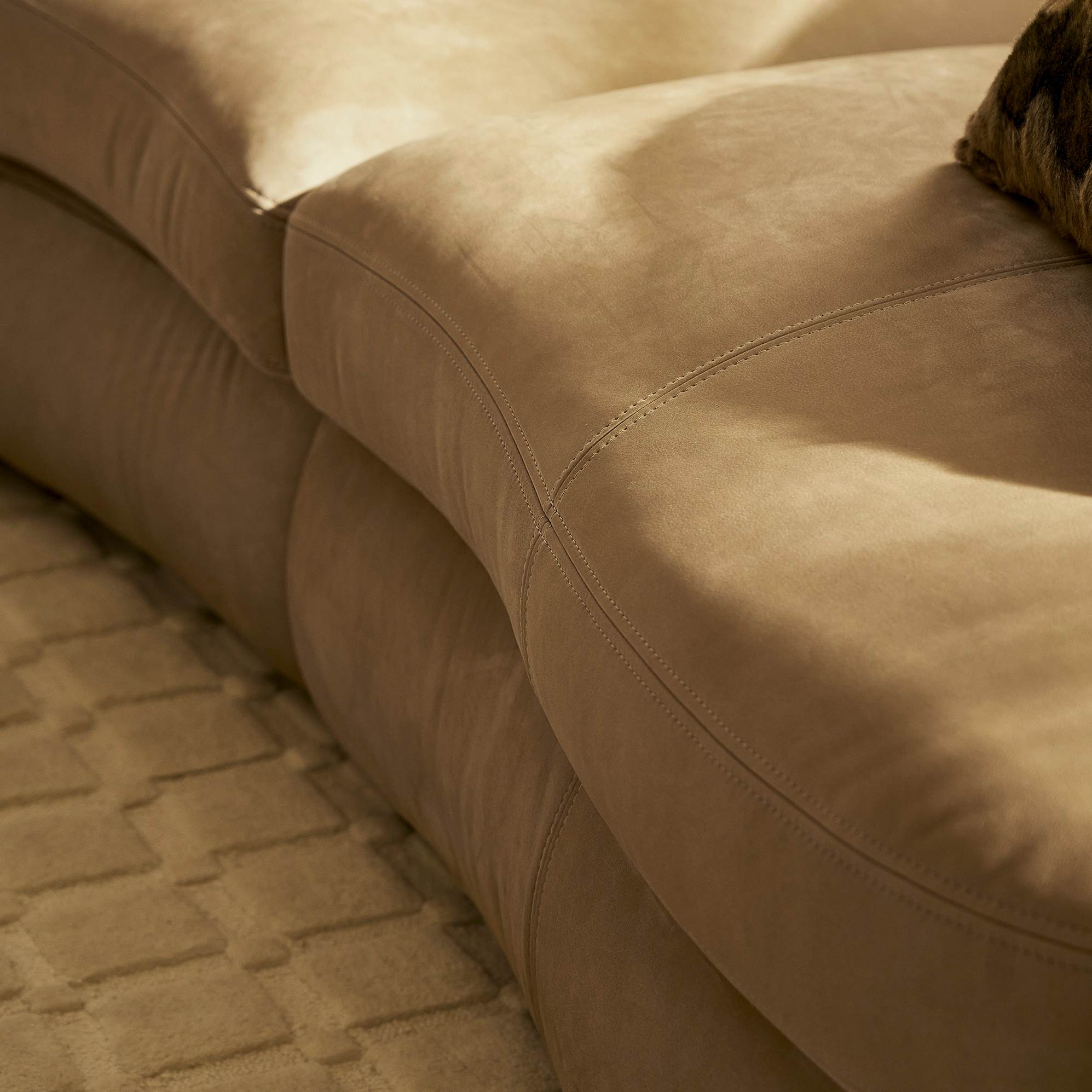 Fable Leather Extended Chaise Sectional Sofa 4