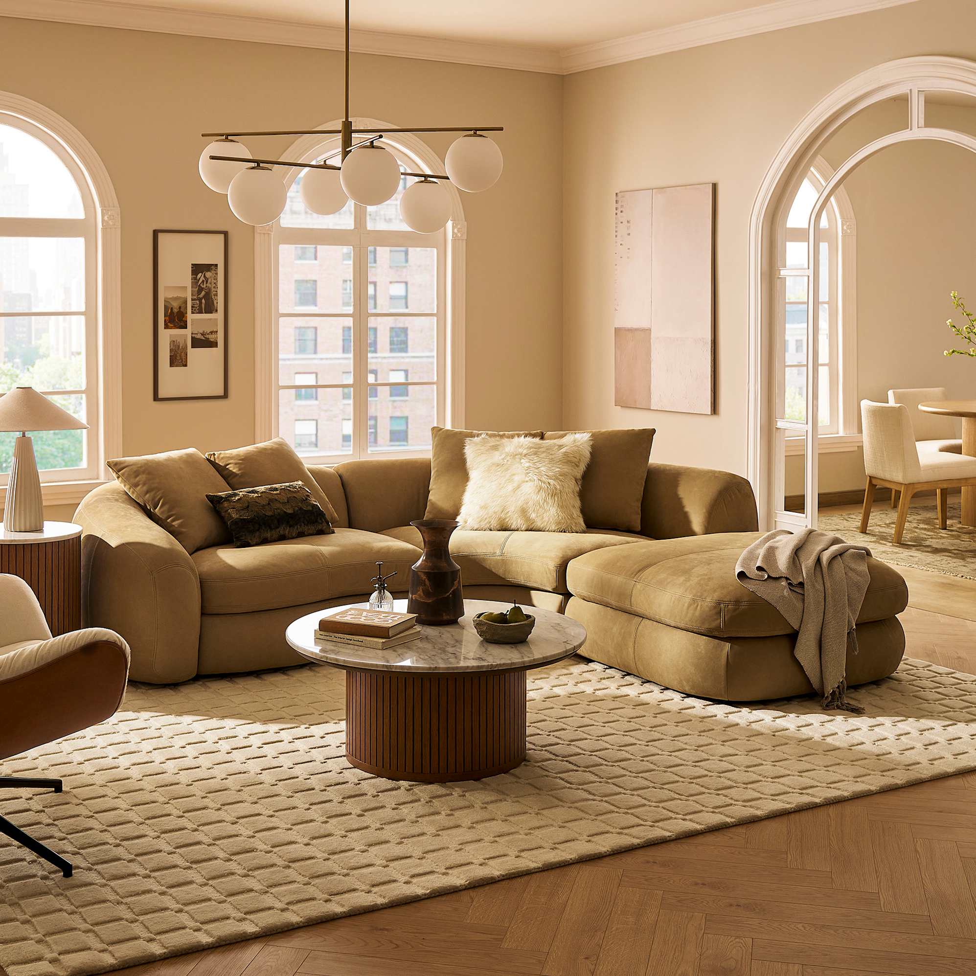 Fable Leather Side Ottoman 1