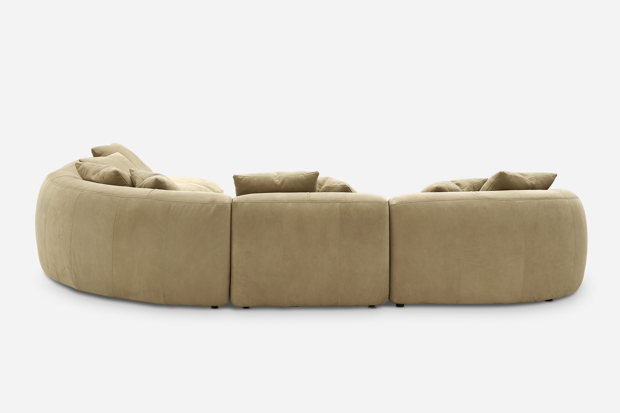Fable Leather Extended Chaise Sectional Sofa 10