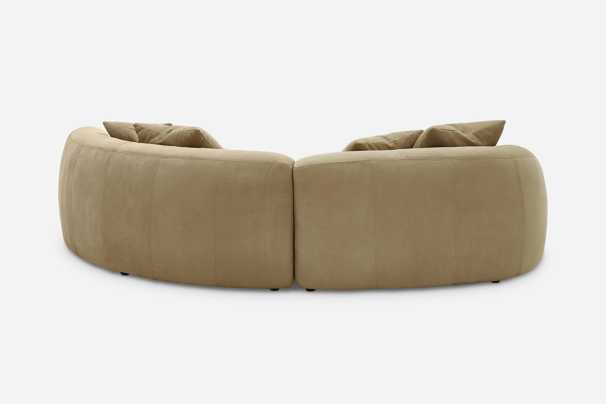 Fable Leather Single Arm Sectional Sofa 10