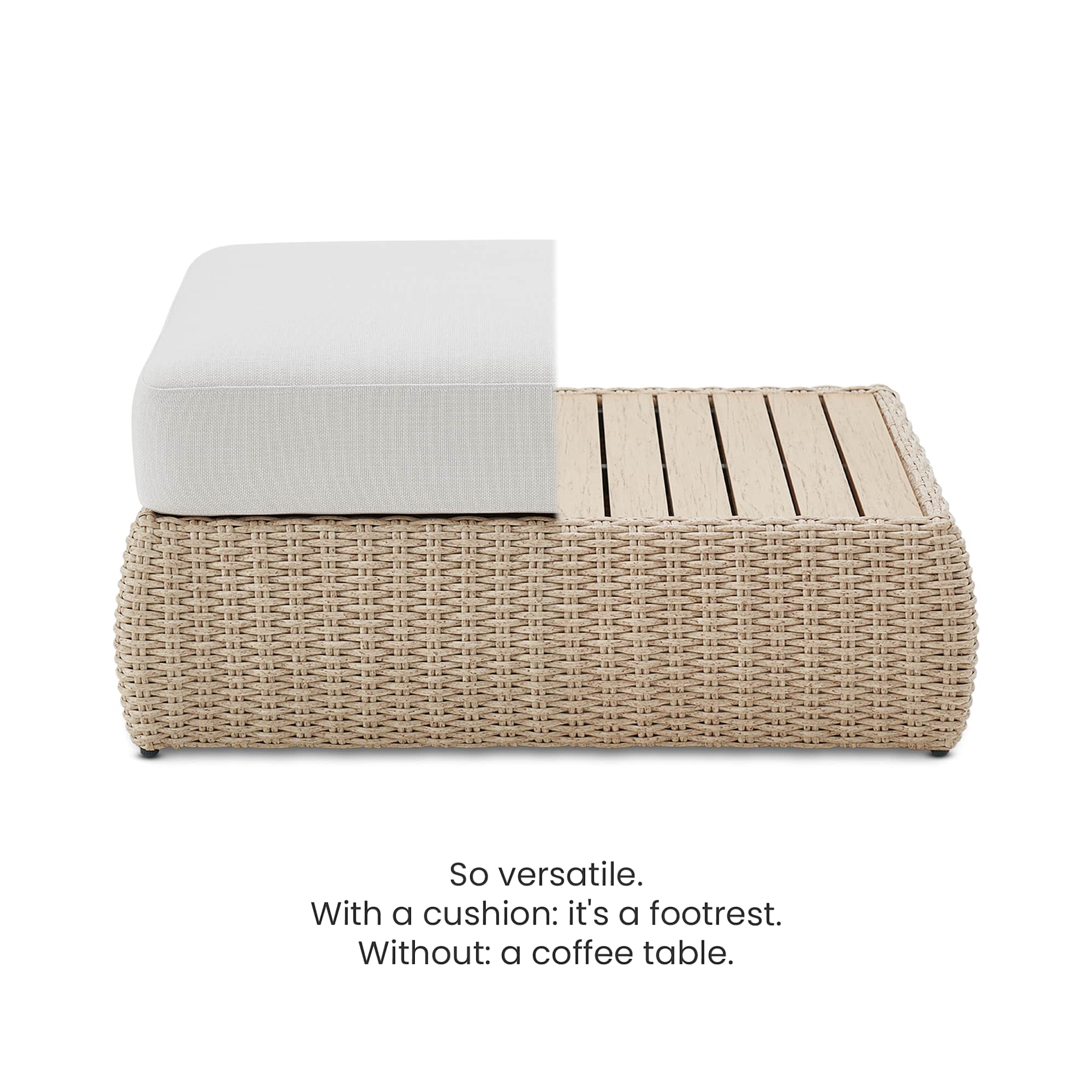 Lorna Outdoor 3 Seater Sofa with Ottoman 5