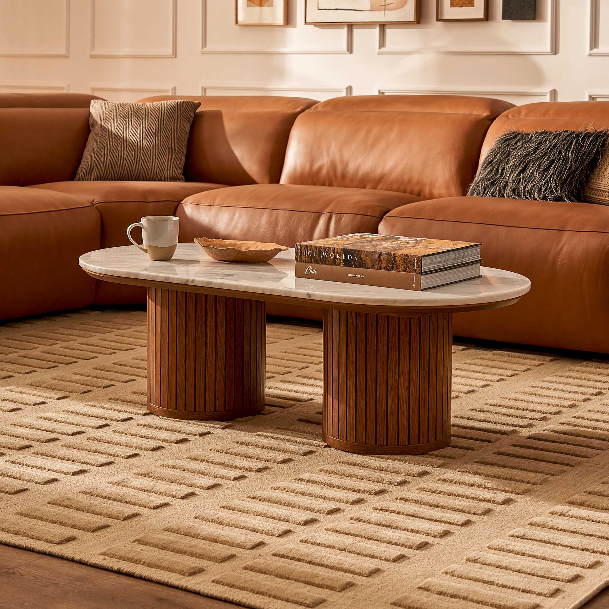 Harper Marble Rectangular Coffee Table 0