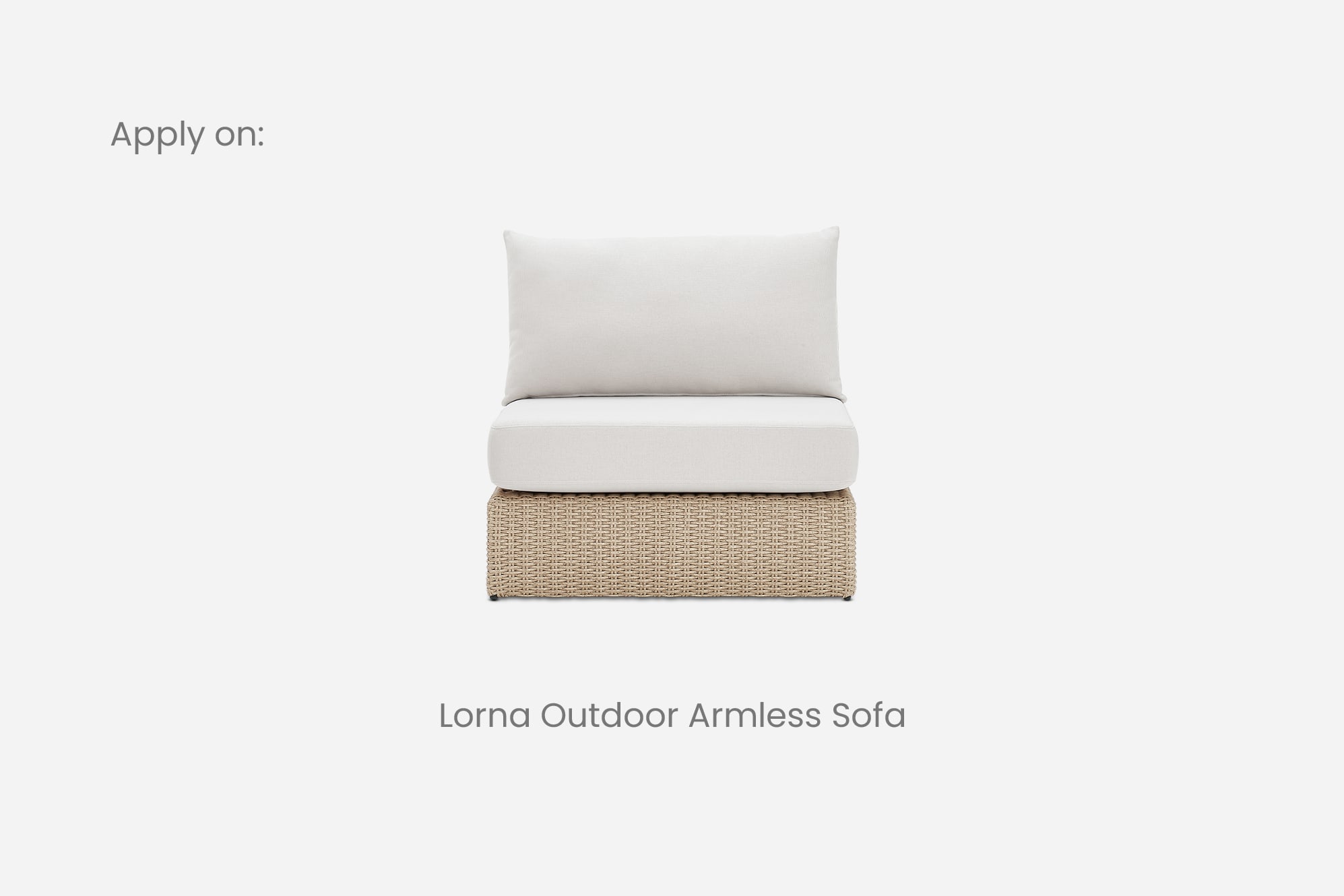Lorna Outdoor Armless Sofa Cover 4